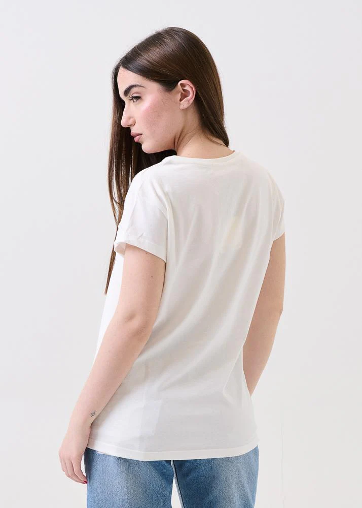 T-Shirt Vicolo bianca "andamento lento" - Image 3