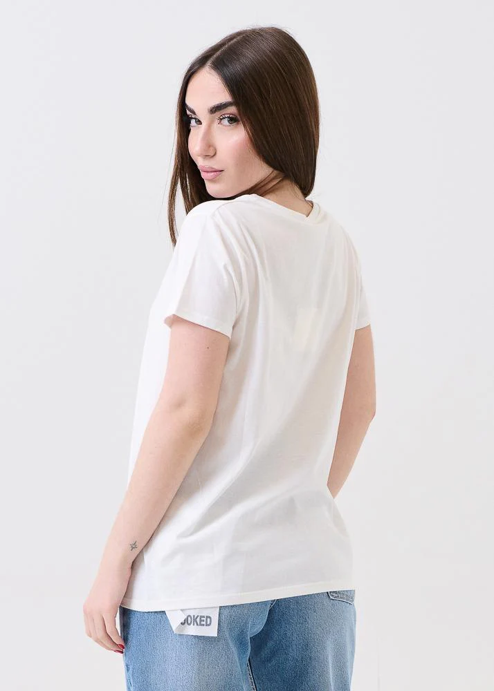 T-Shirt Vicolo bianca con ricamo "Fotonica" - Image 3