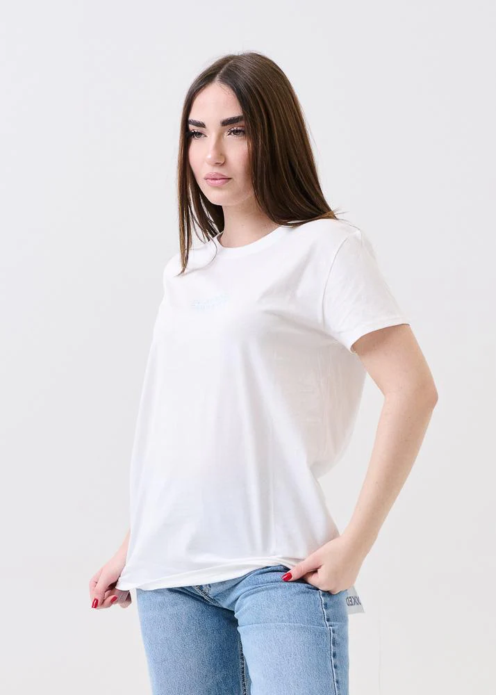 T-Shirt Vicolo bianca con ricamo "Tu mi piaci taaaanto" - Image 2