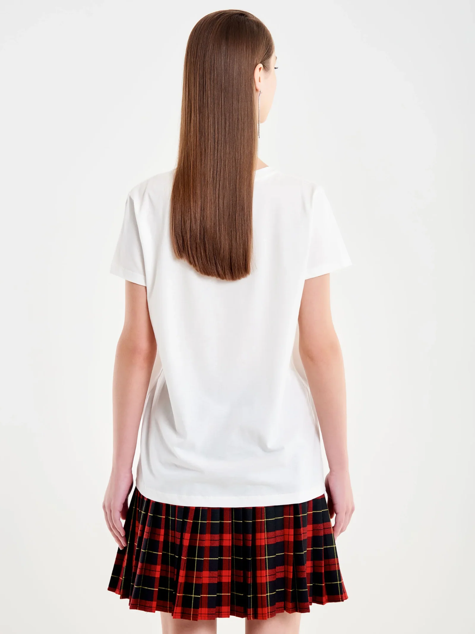 T-Shirt Vicolo bianca con stampa " Santa saw your social" - Image 2