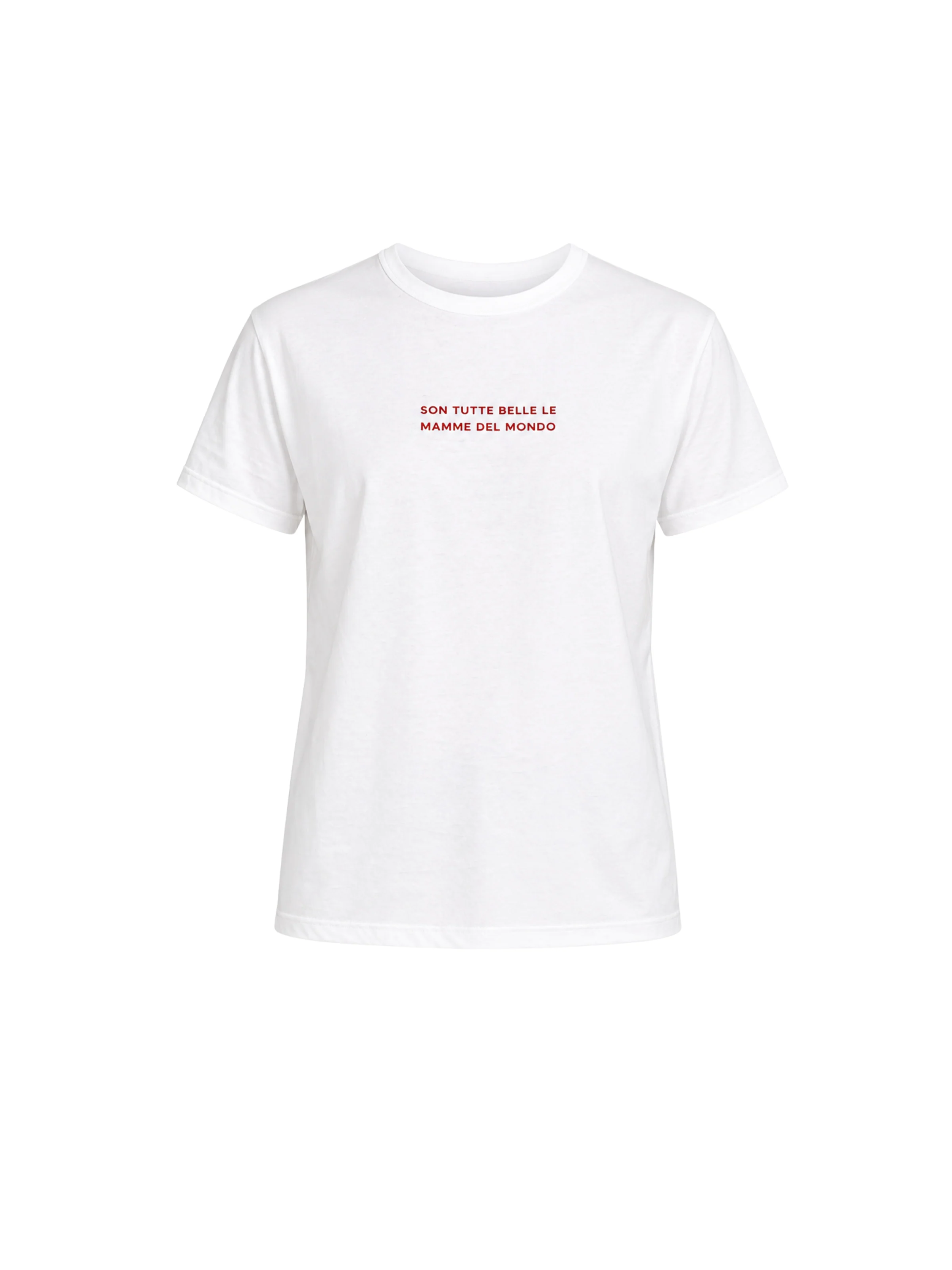 T-Shirt Vicolo bianca "Son tutte belle le mamme del mondo"