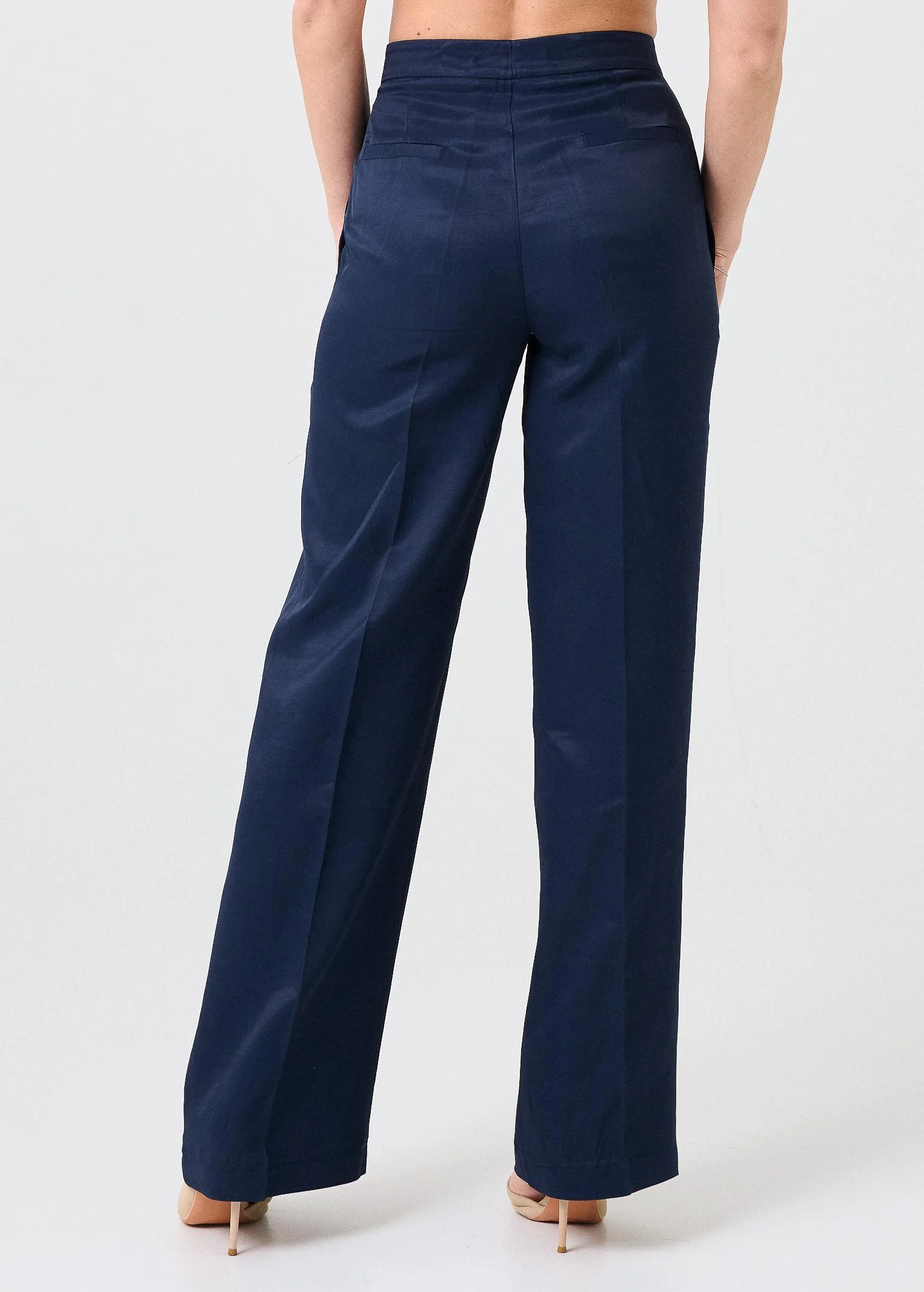 Pantalone in misto lino Vicolo blu - Image 3