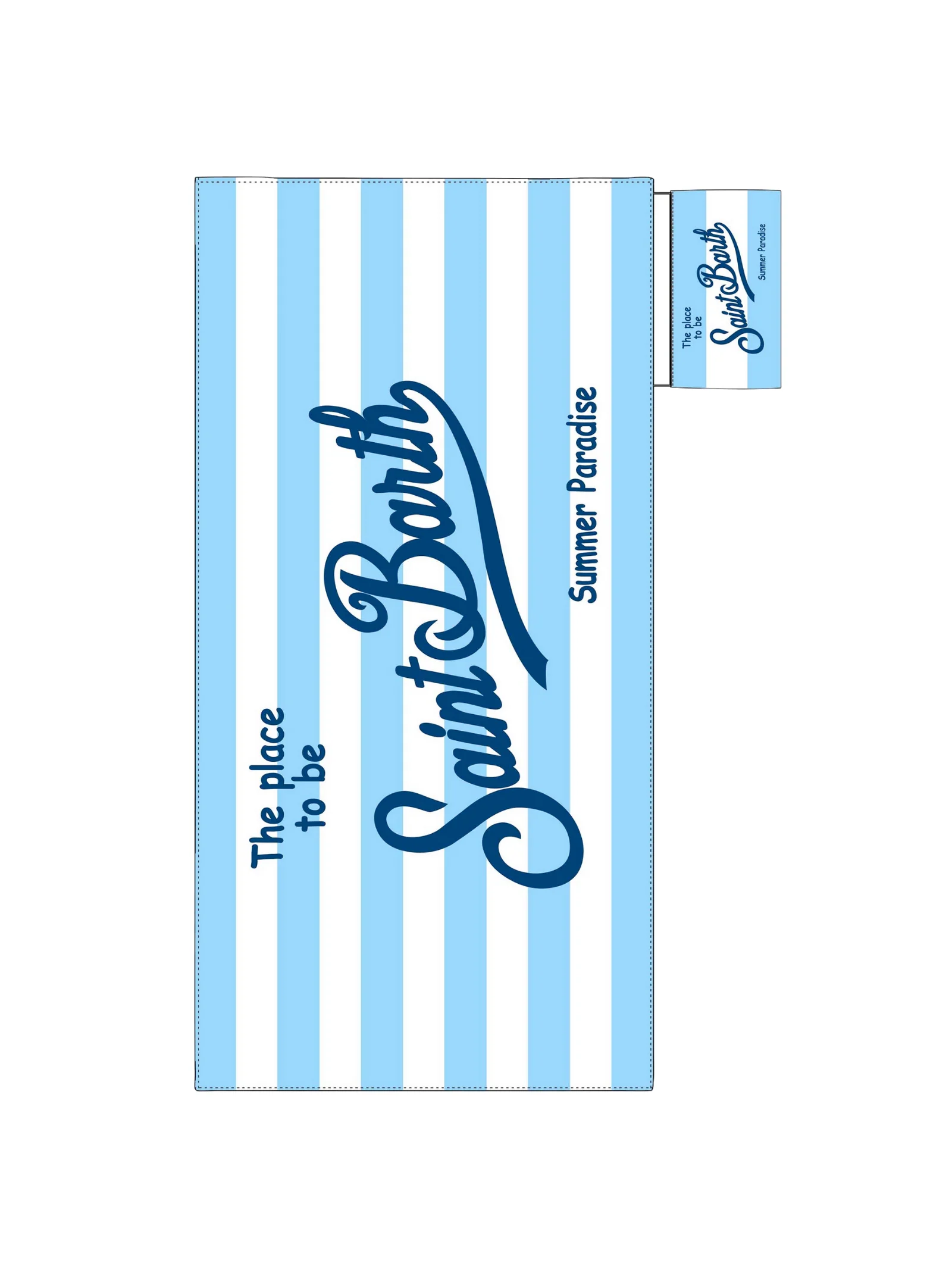 Telo mare "Aidan" Saint Barth azzurro a righe