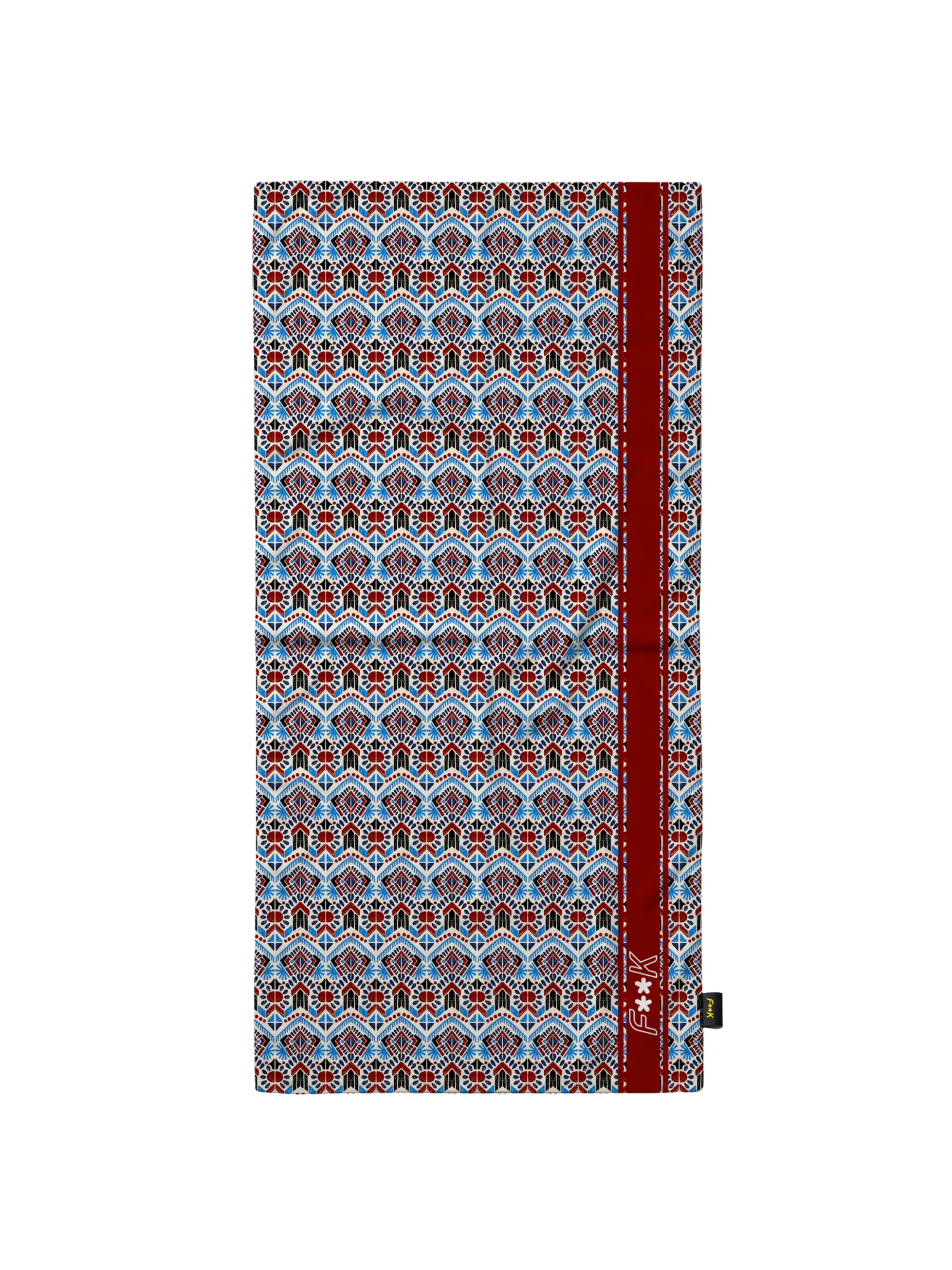 Telo mare Fk multicolor con banda laterale e logo