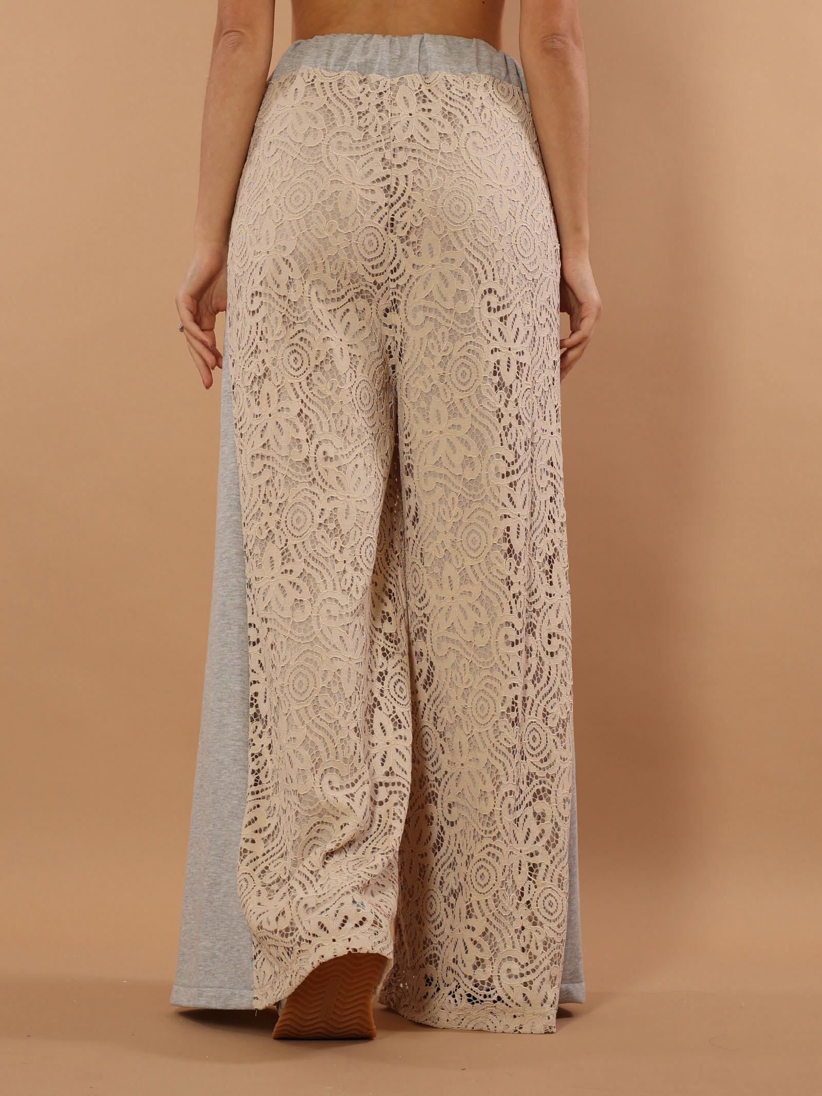 Pantalone grigio con pizzo - Image 3