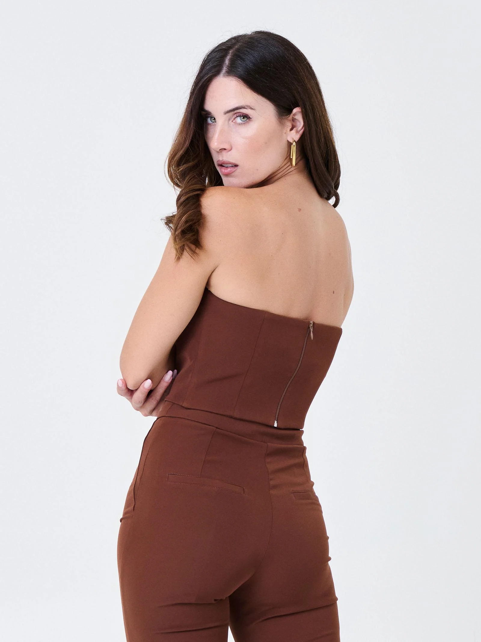 Top a cuore Silence Limited marrone - Image 3