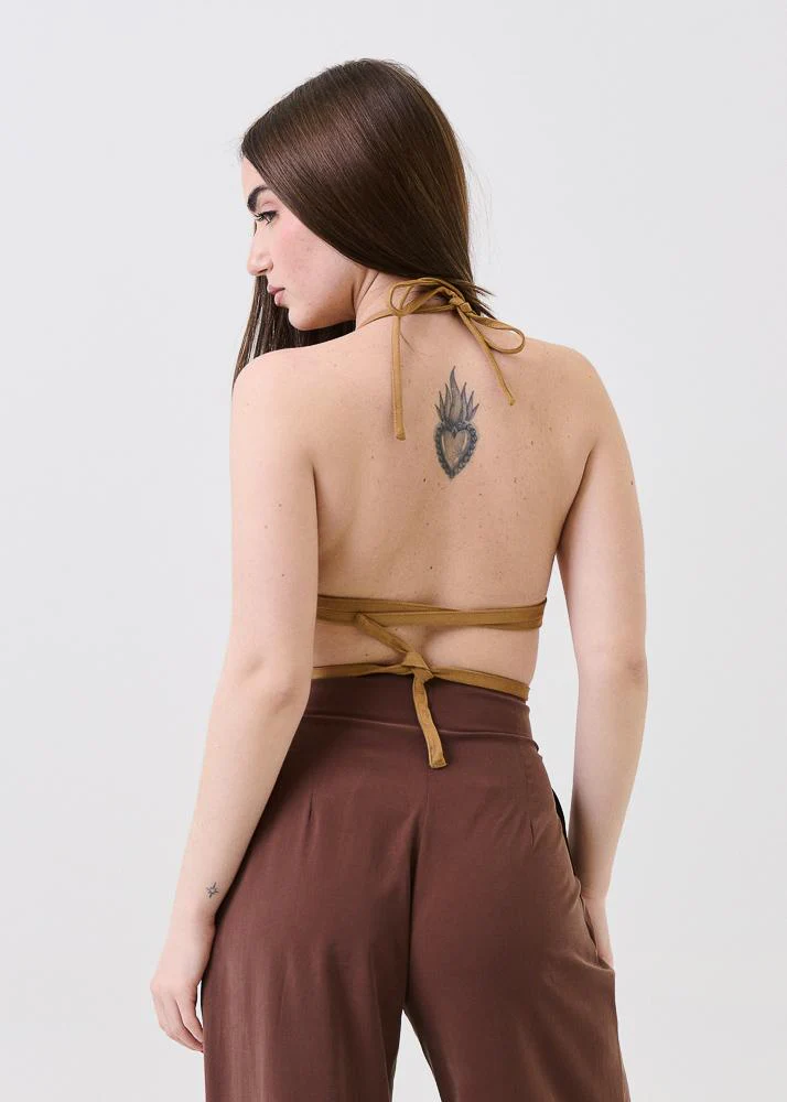 Top a triangolo Bohemian Vì cammello - Image 3