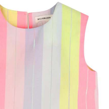 Top Billie Blush multicolor a righe con orlo ondulato - Image 3