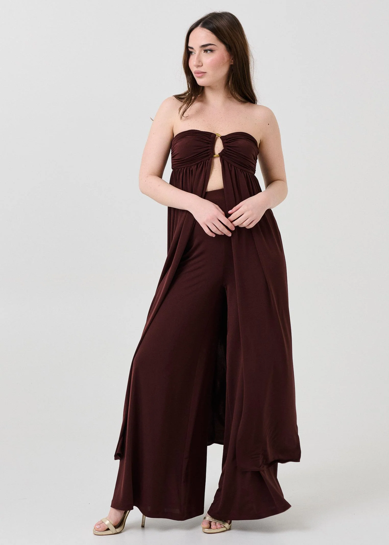 Top Bohemian Vì marrone con retro lungo - Image 3