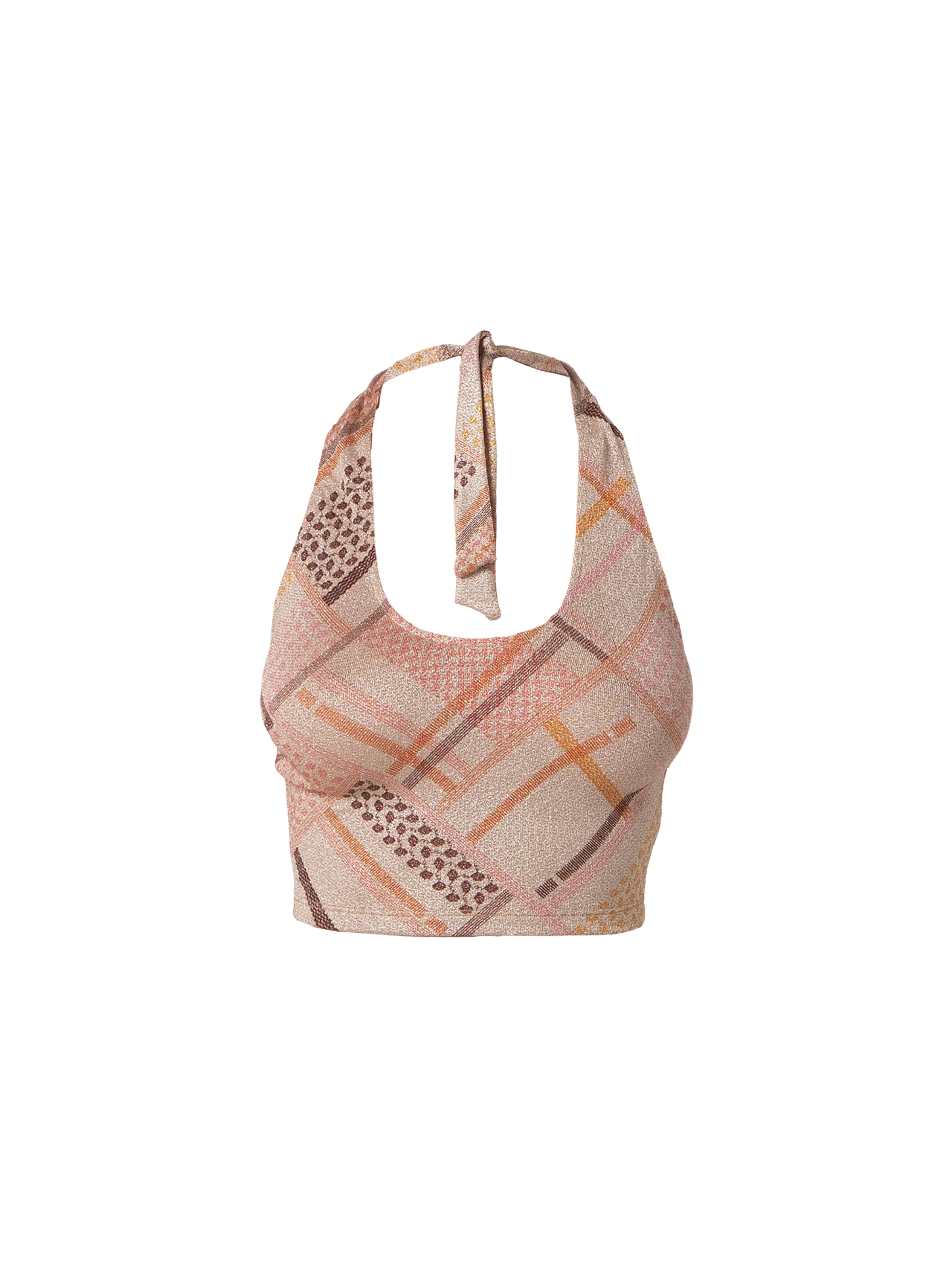 Top Fk beige con fantasia a contrasto - Image 3