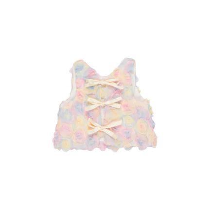 Top floreale Miss Grant multicolor in tulle - Image 2
