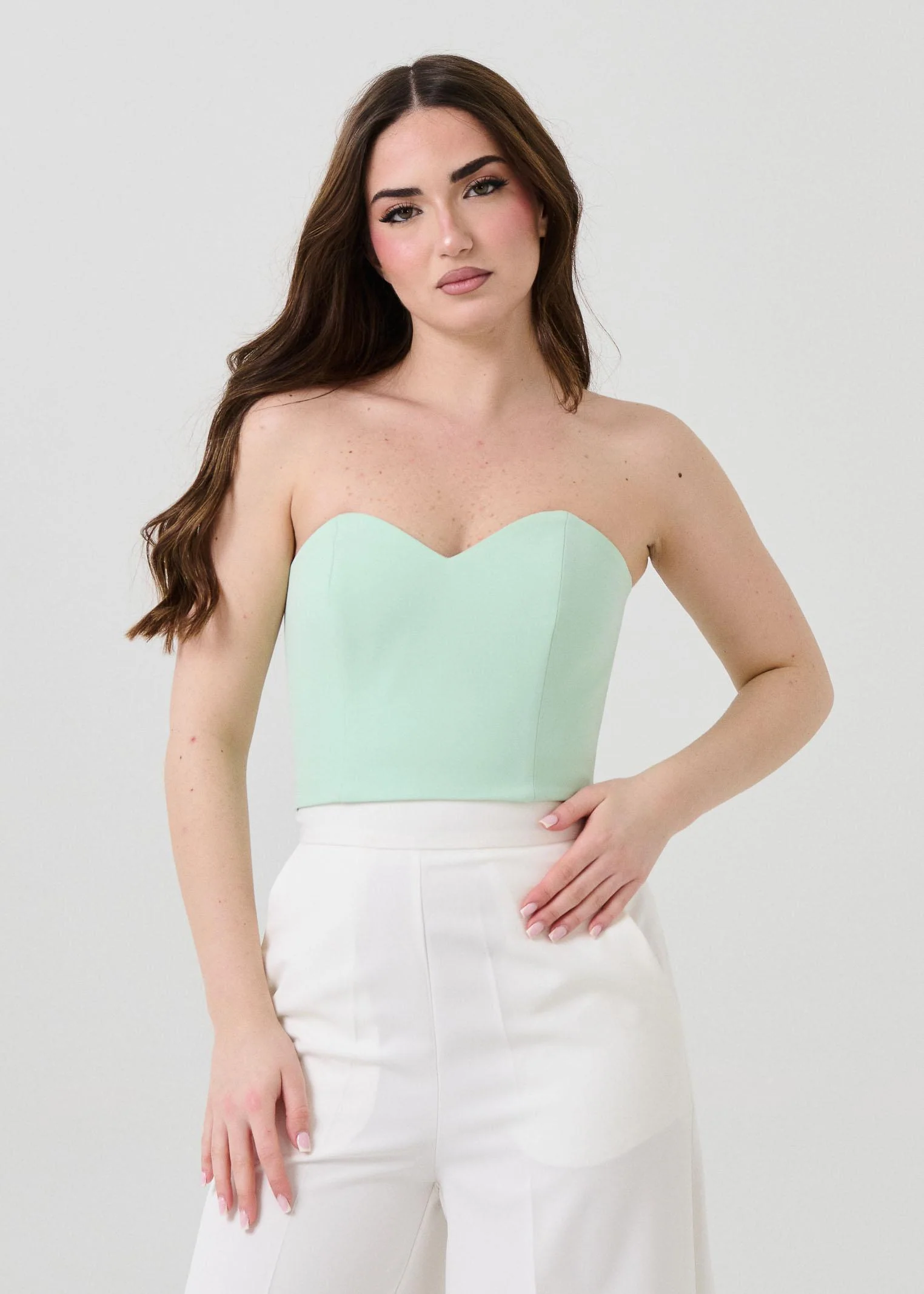 Top "Heart Honey" Silence Limited verde menta