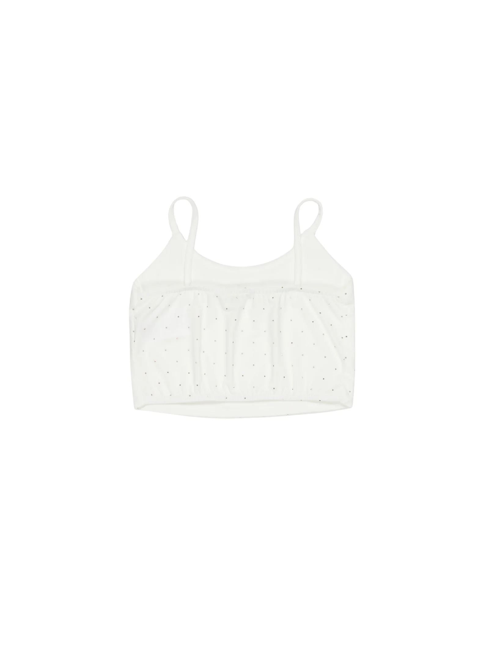 Top Lulù by Miss Grant bianco latte con strass
