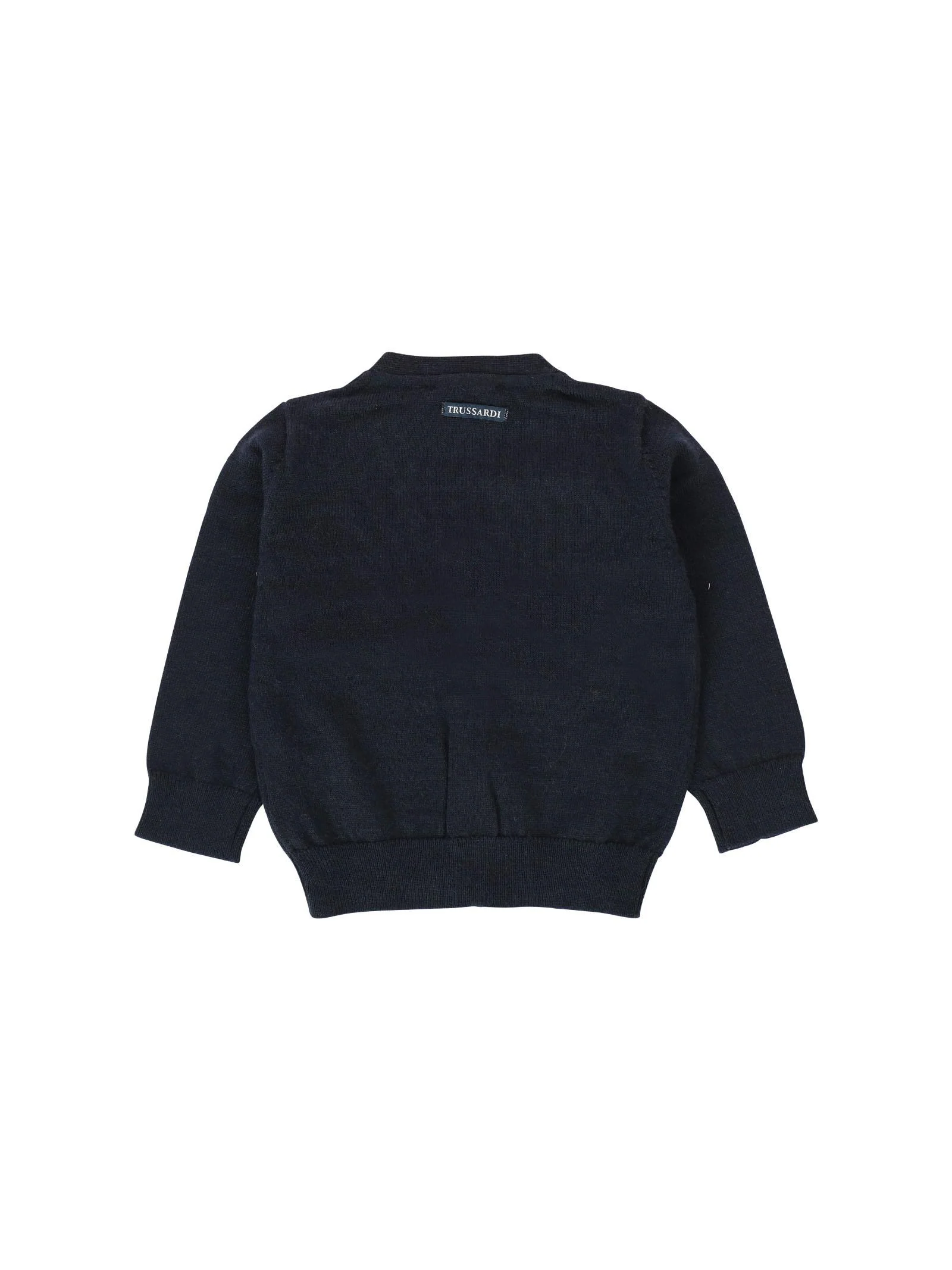 Cardigan in misto lana blu navy - Image 2