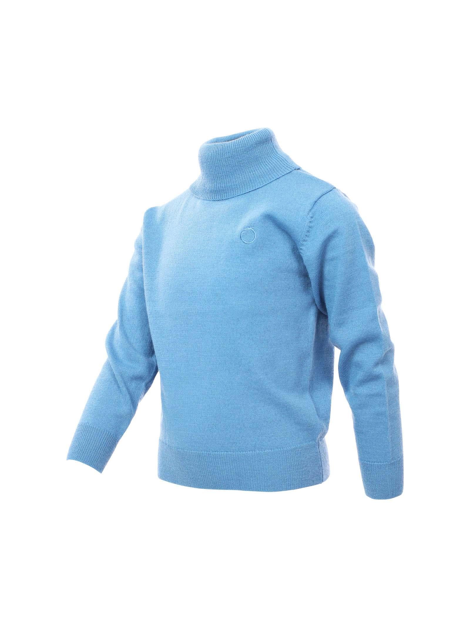 Maglioncino collo alto azzurro polvere - Image 2