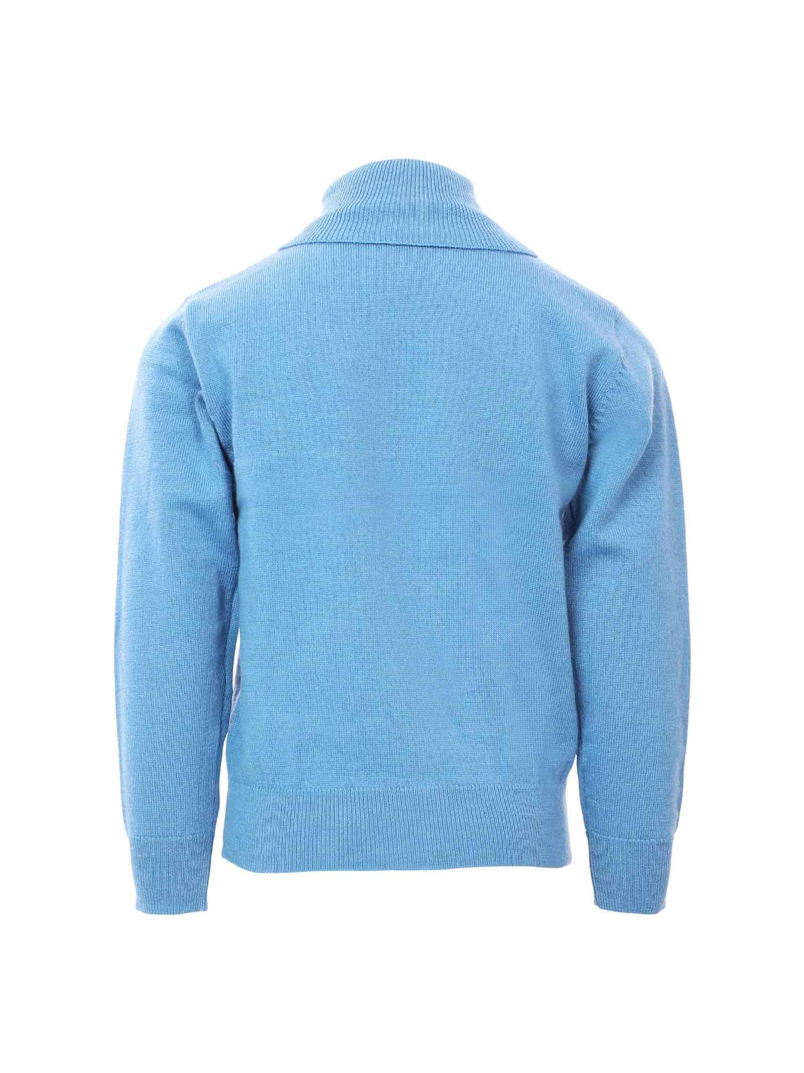 Maglioncino collo alto azzurro polvere - Image 3