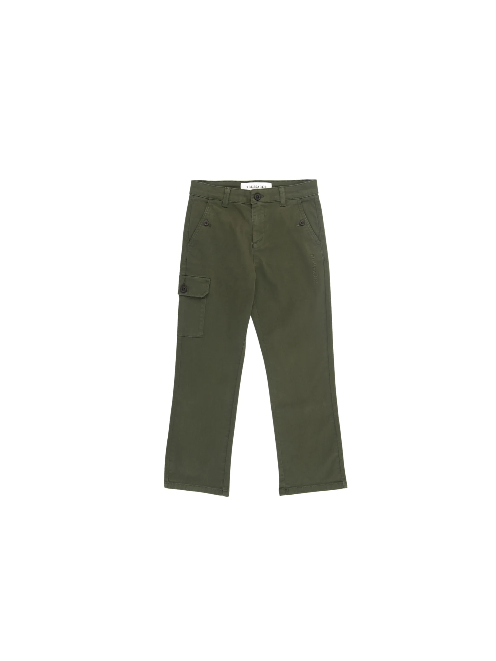 Pantalone Trussardi verde con tascone laterale