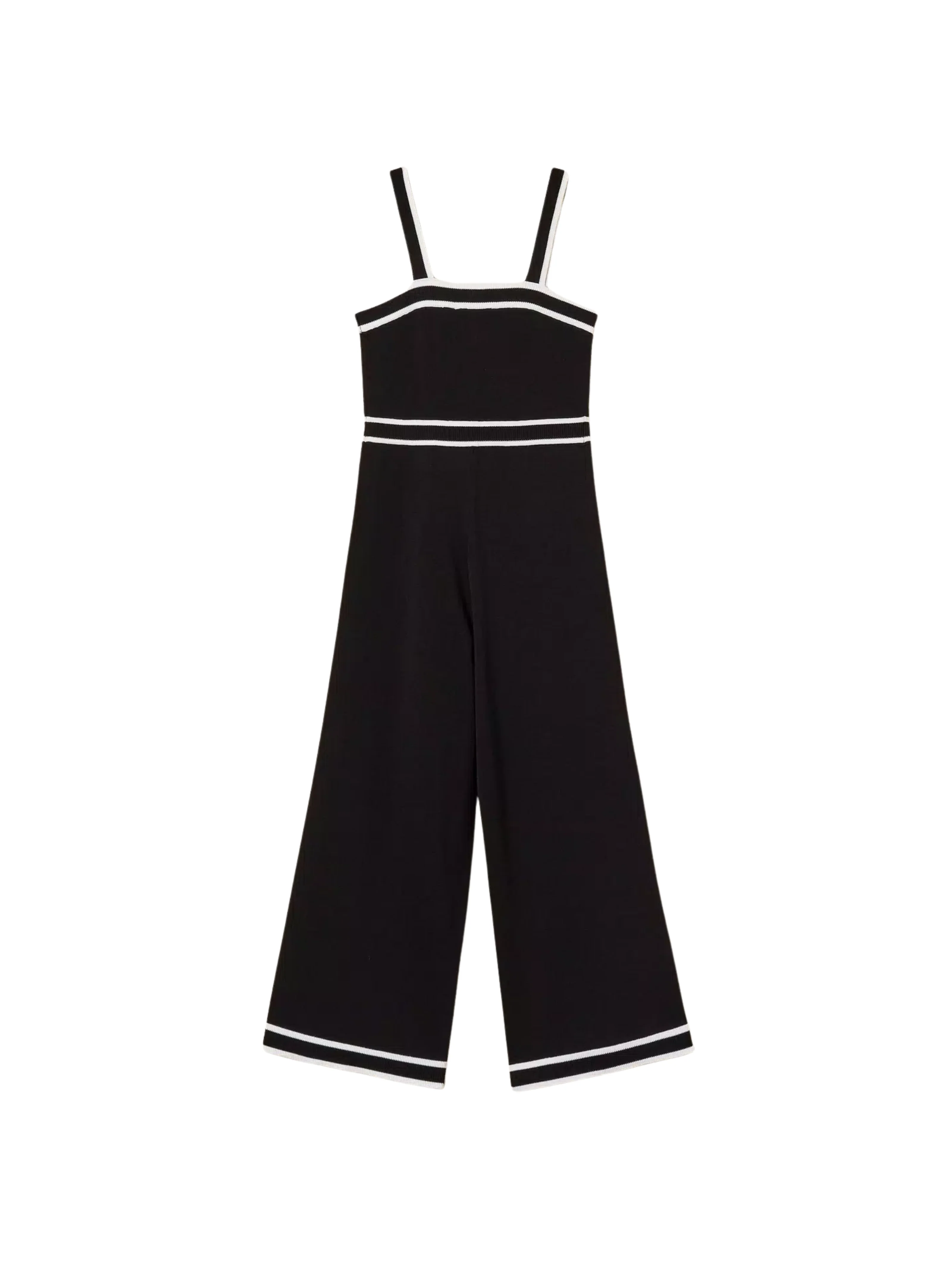 Tuta in maglia Twinset nera con bordature - Image 2