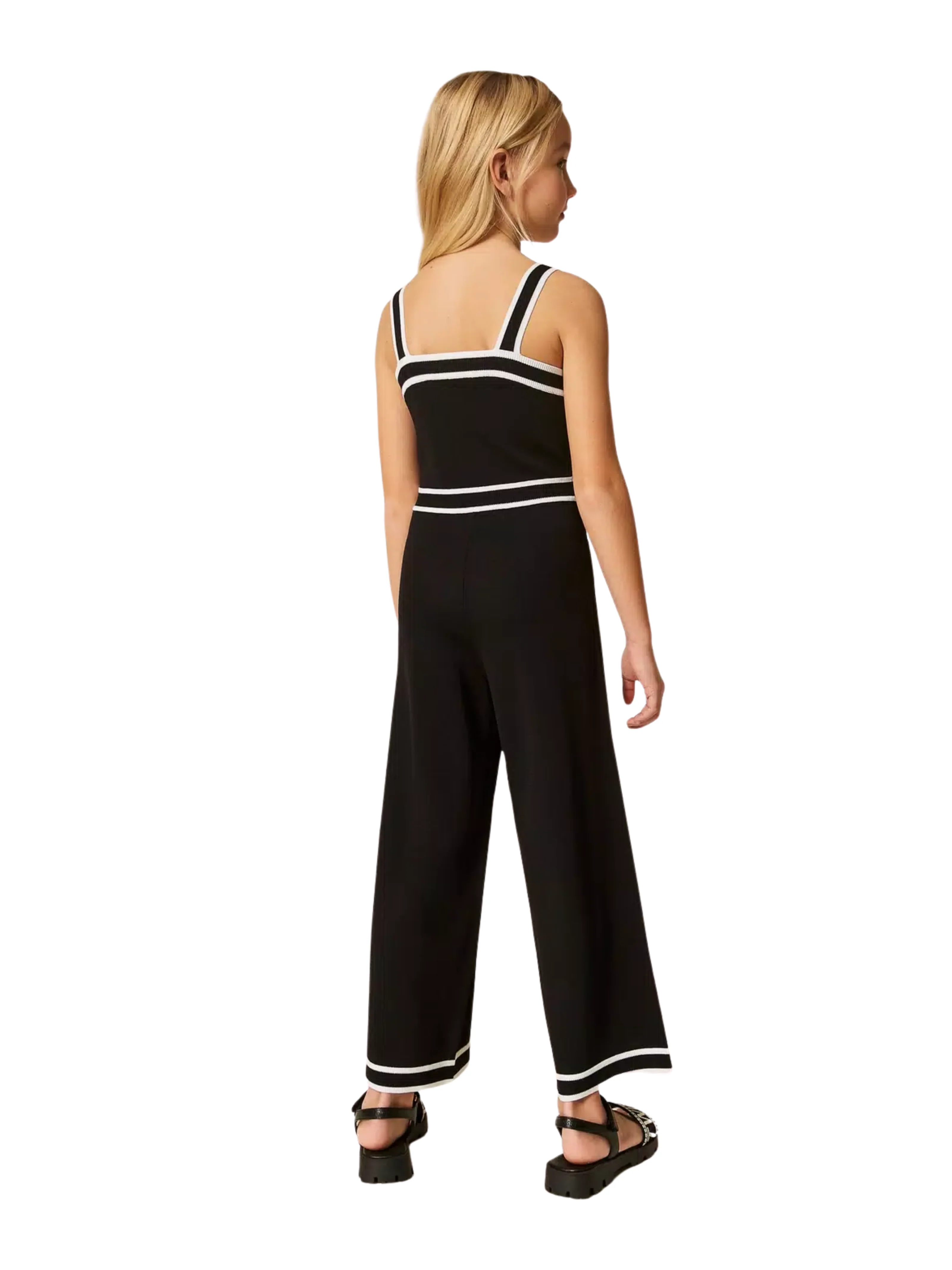 Tuta in maglia Twinset nera con bordature - Image 6