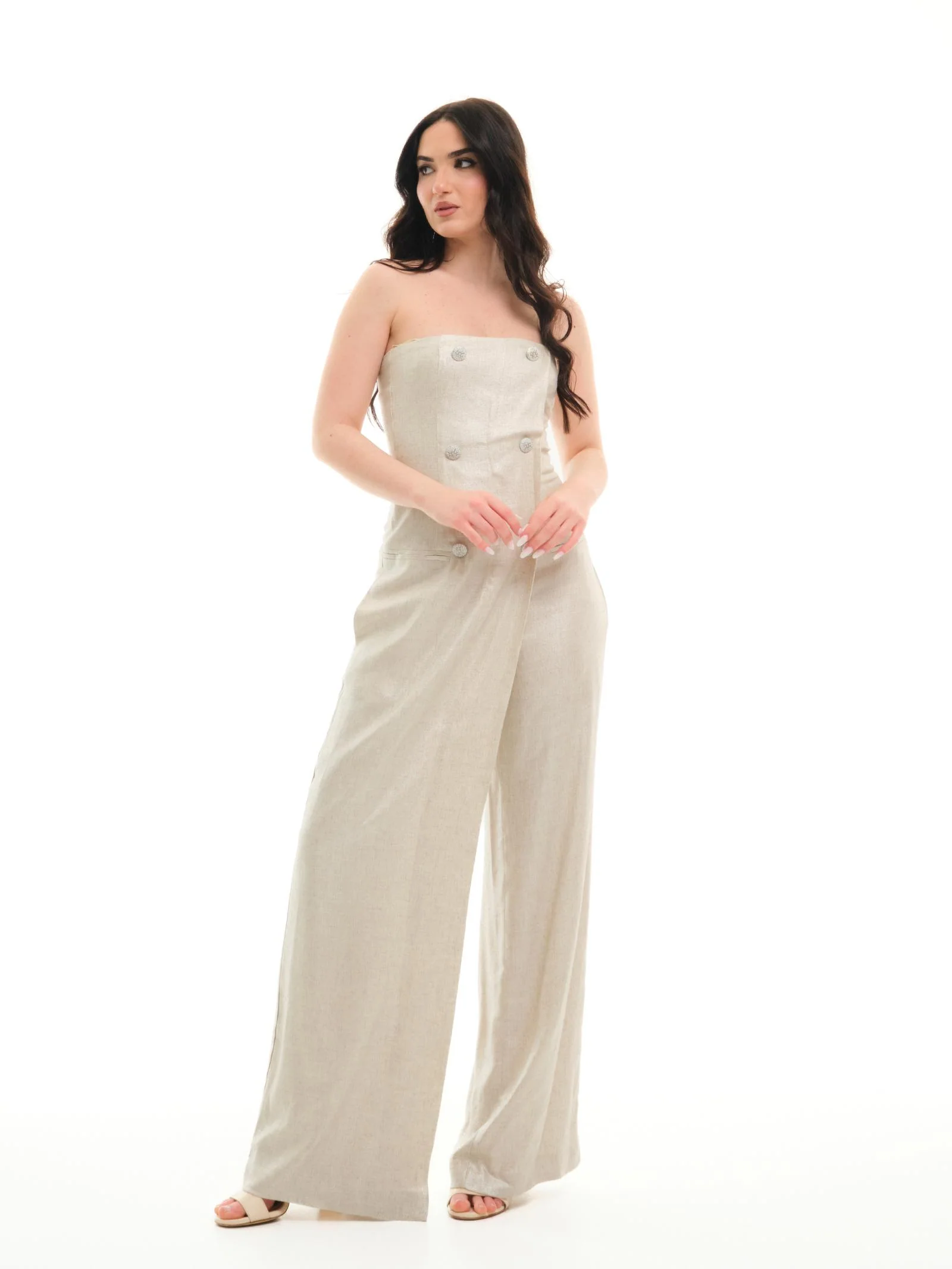 Tuta strapless Silence Limited beige chiaro - Image 2