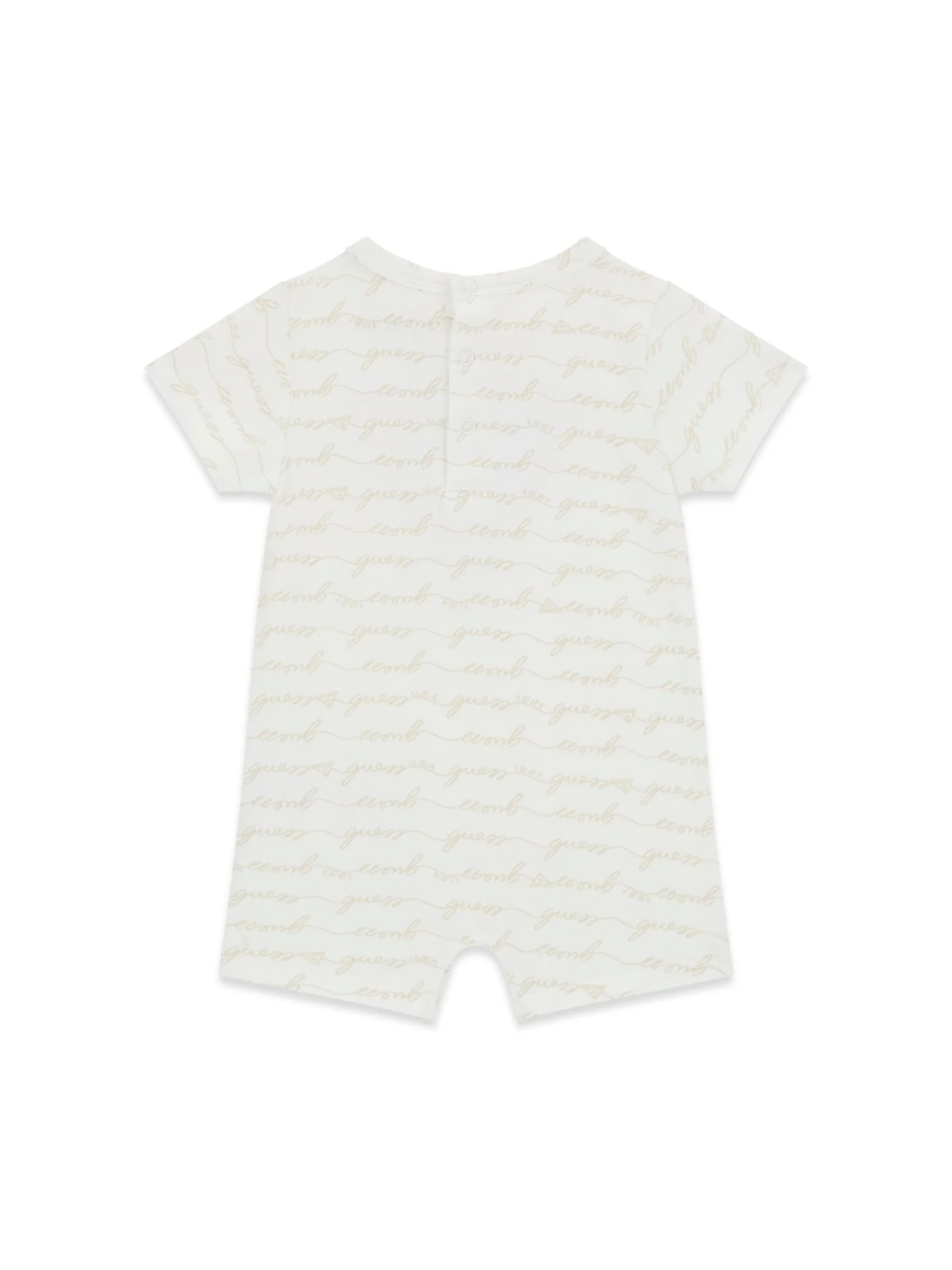 Tutina Guess bianca con logo all over e maxi logo triangolare - Image 2