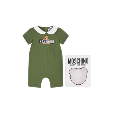 Tutina Moschino verde con logo