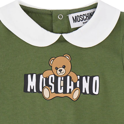 Tutina Moschino verde con logo - Image 3