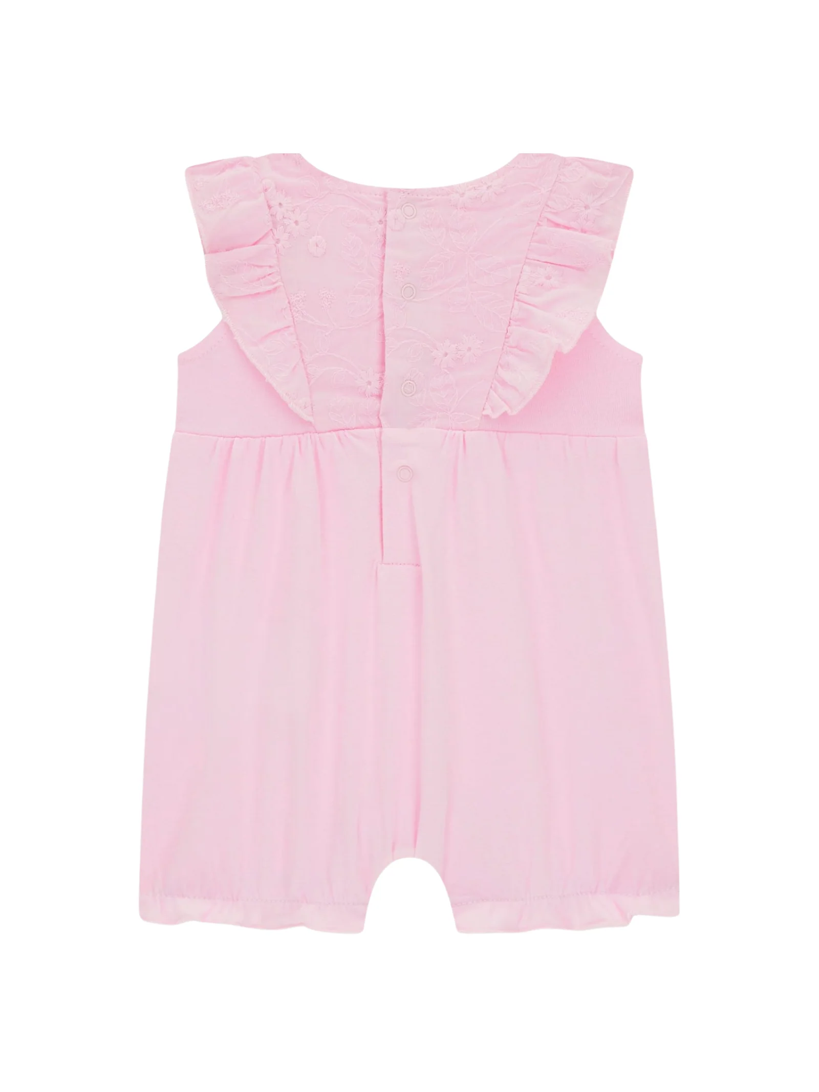 Tutina smanicata Guess rosa con logo lettering frontale - Image 2