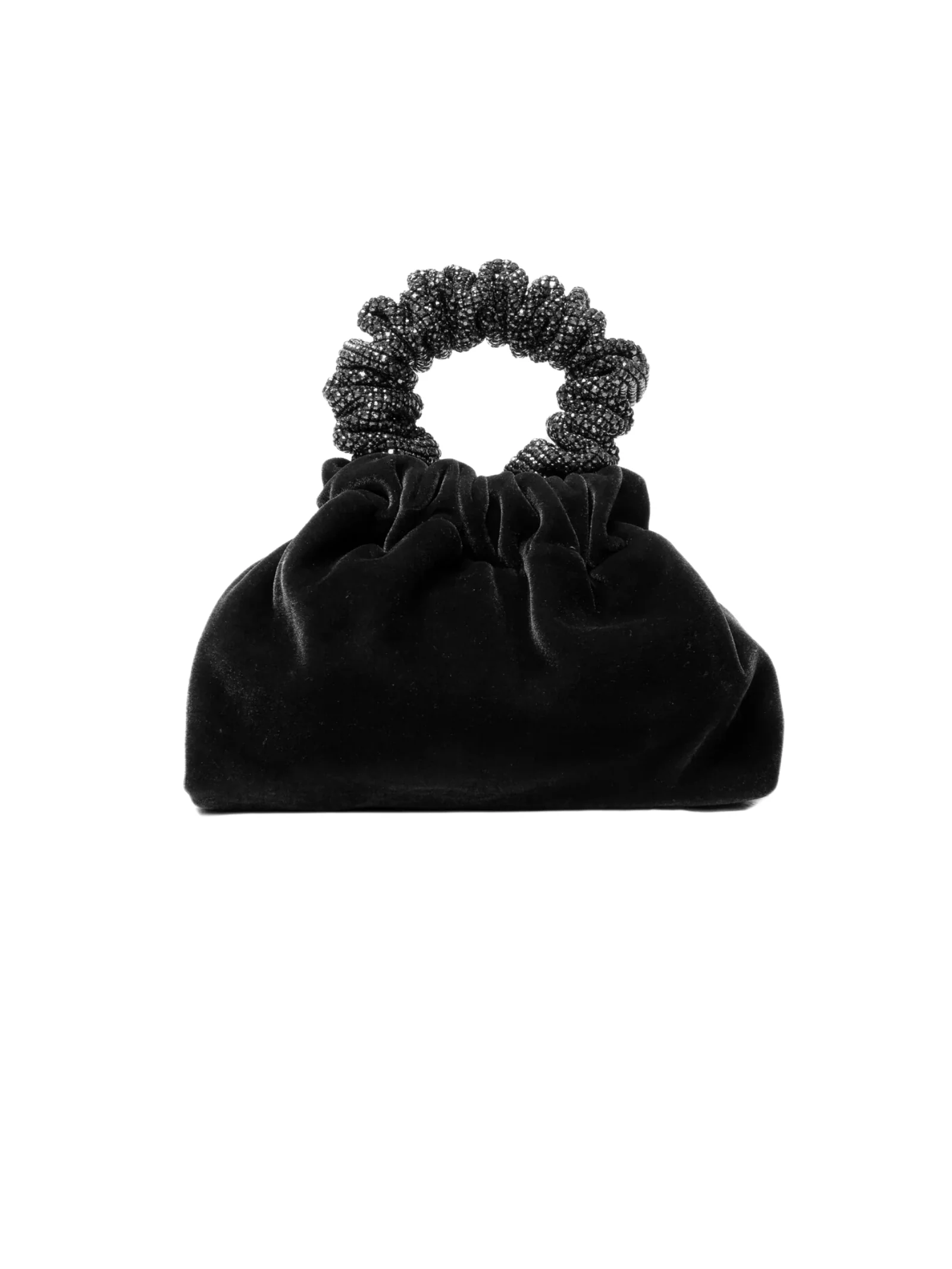 Borsa pouch TwentyFourhaitch Anaan in velluto nera