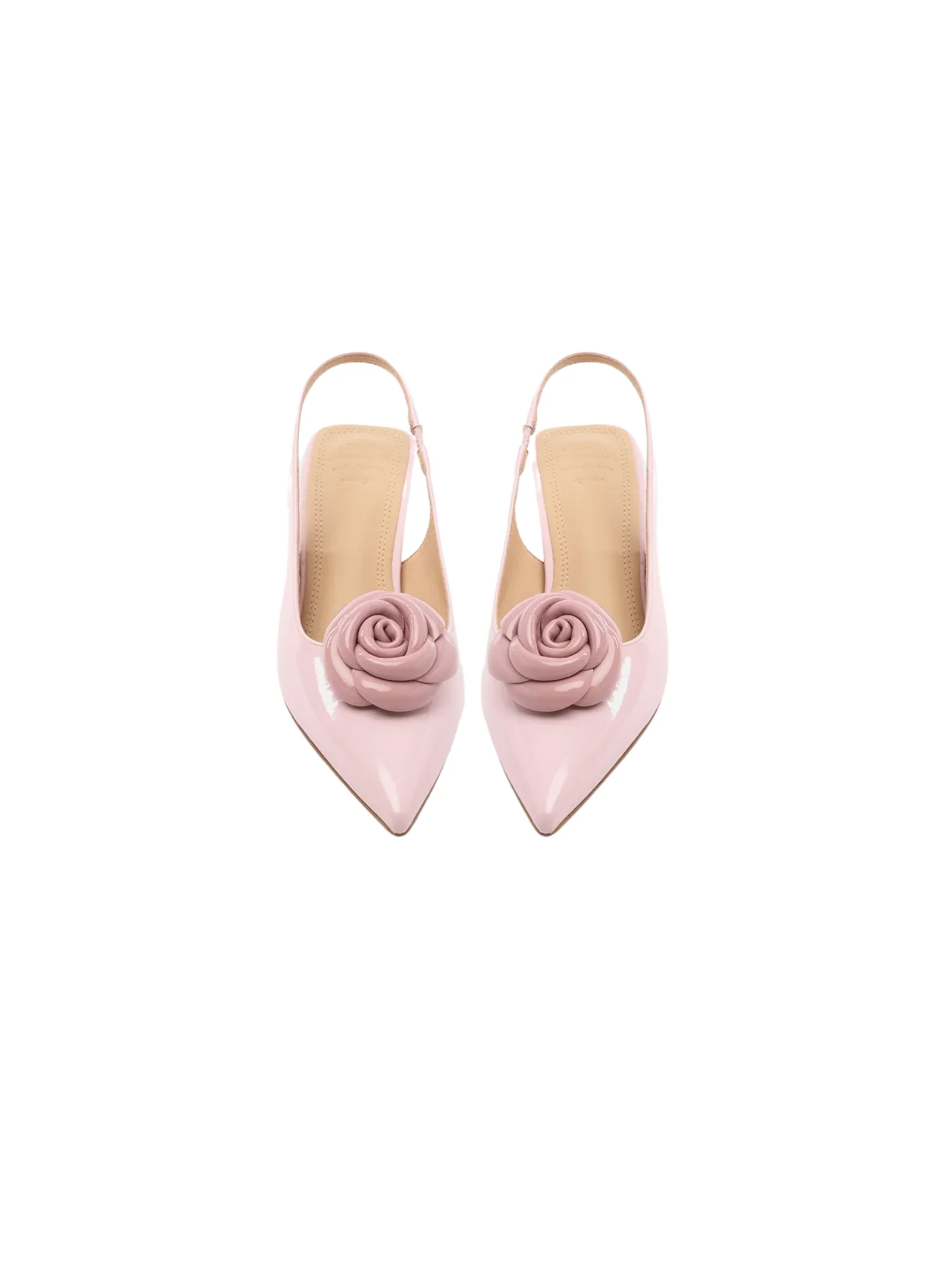 Slingback "abuja" TwentyFourhaitch rosa con fiore removibile - Image 3