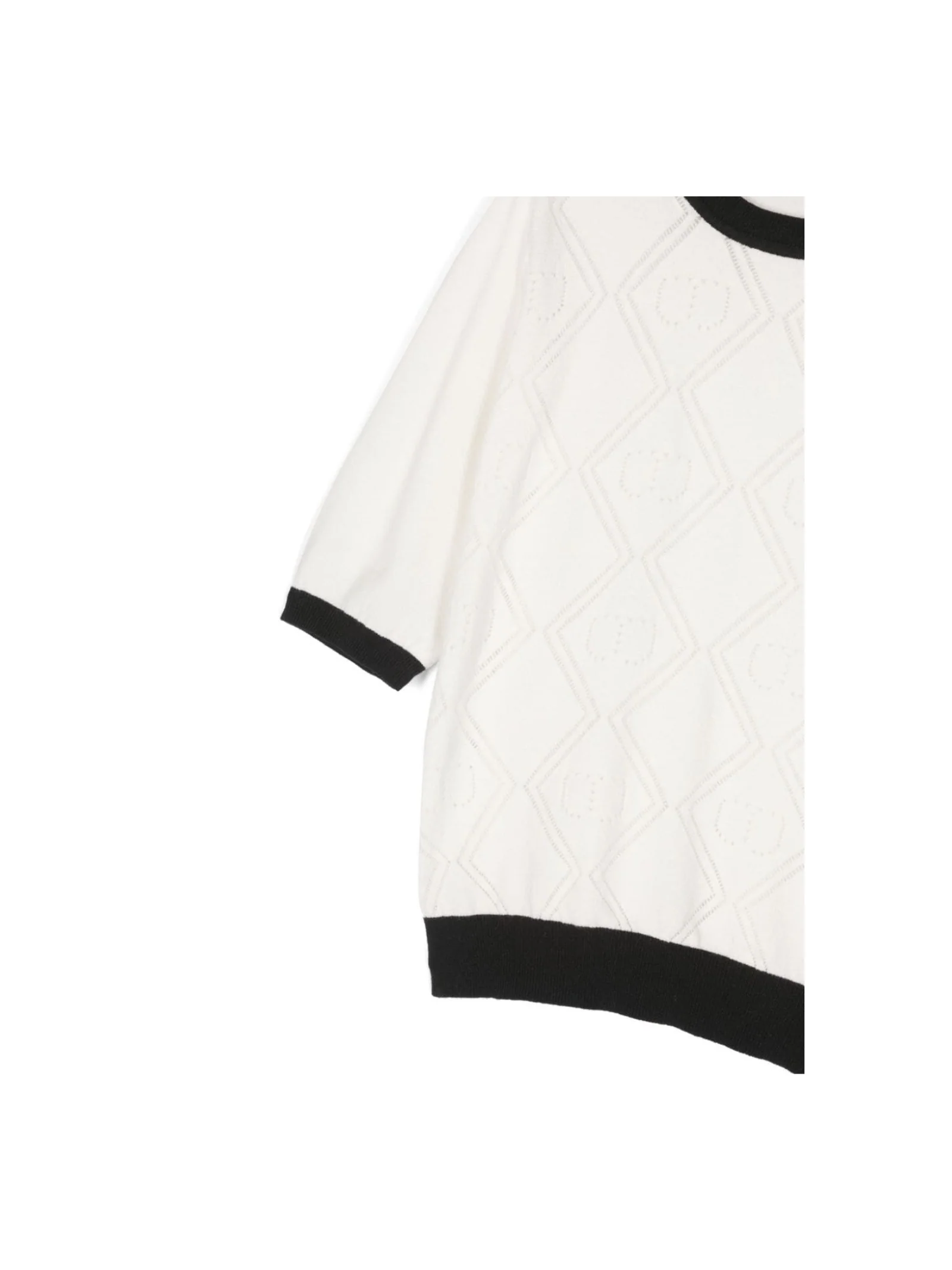 Cardigan bianco effetto jacquard - Image 3