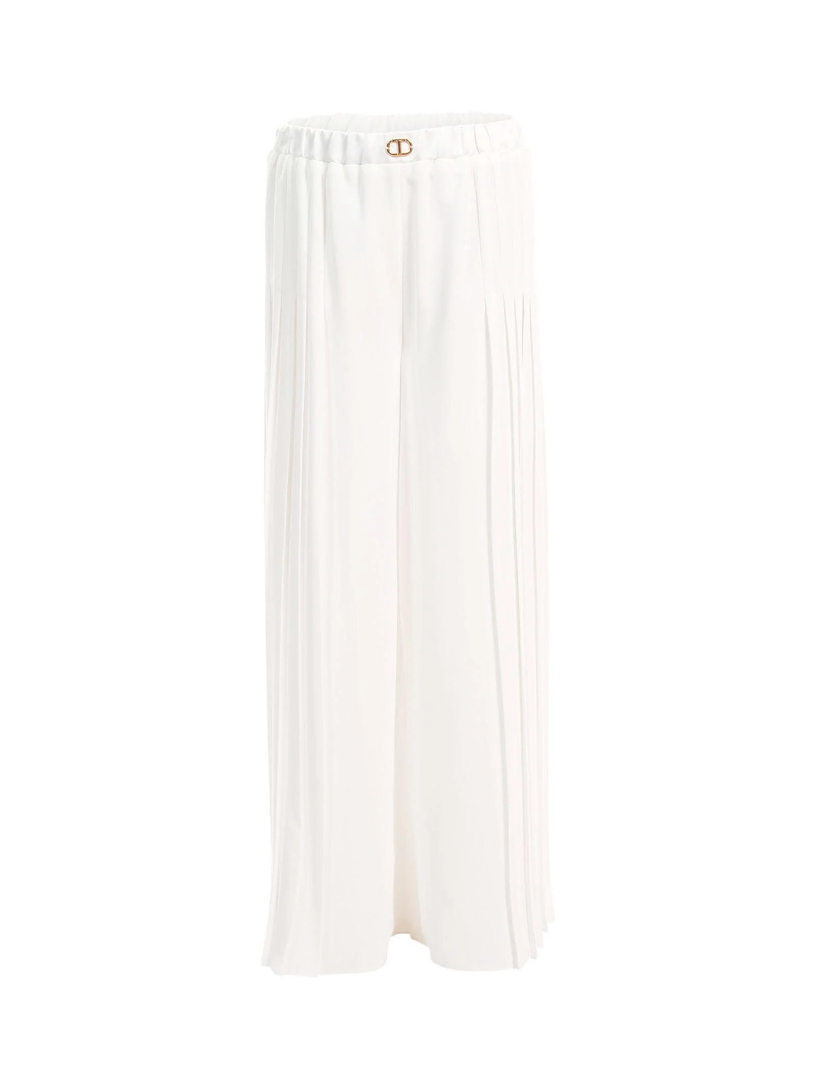 Pantalone Twinset bianco con pinces