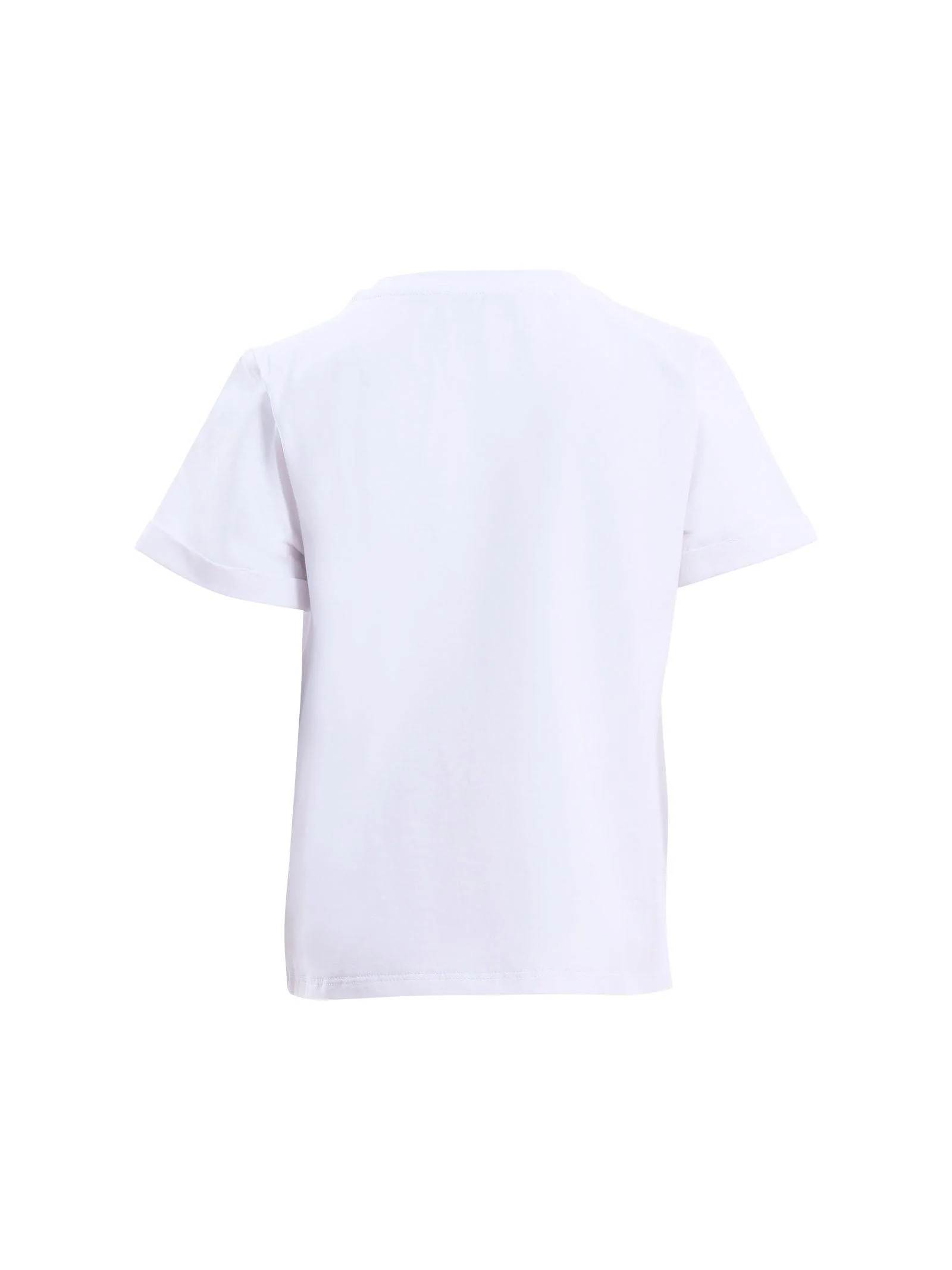 T-Shirt Twinset bianca con logo lettering in rilievo e ricamato - Image 3