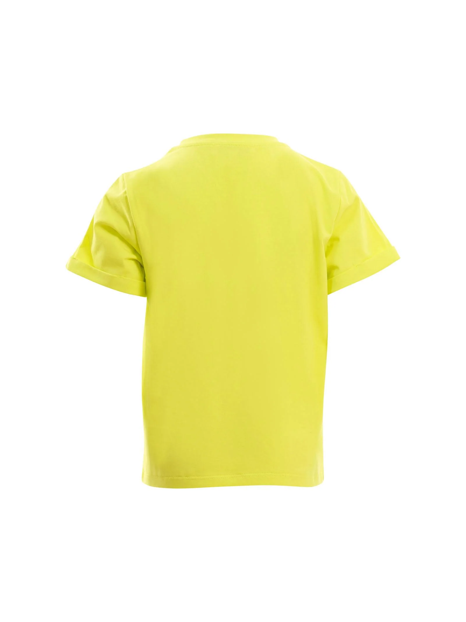 T-Shirt Twinset gialla con logo lettering in rilievo e ricamato - Image 3