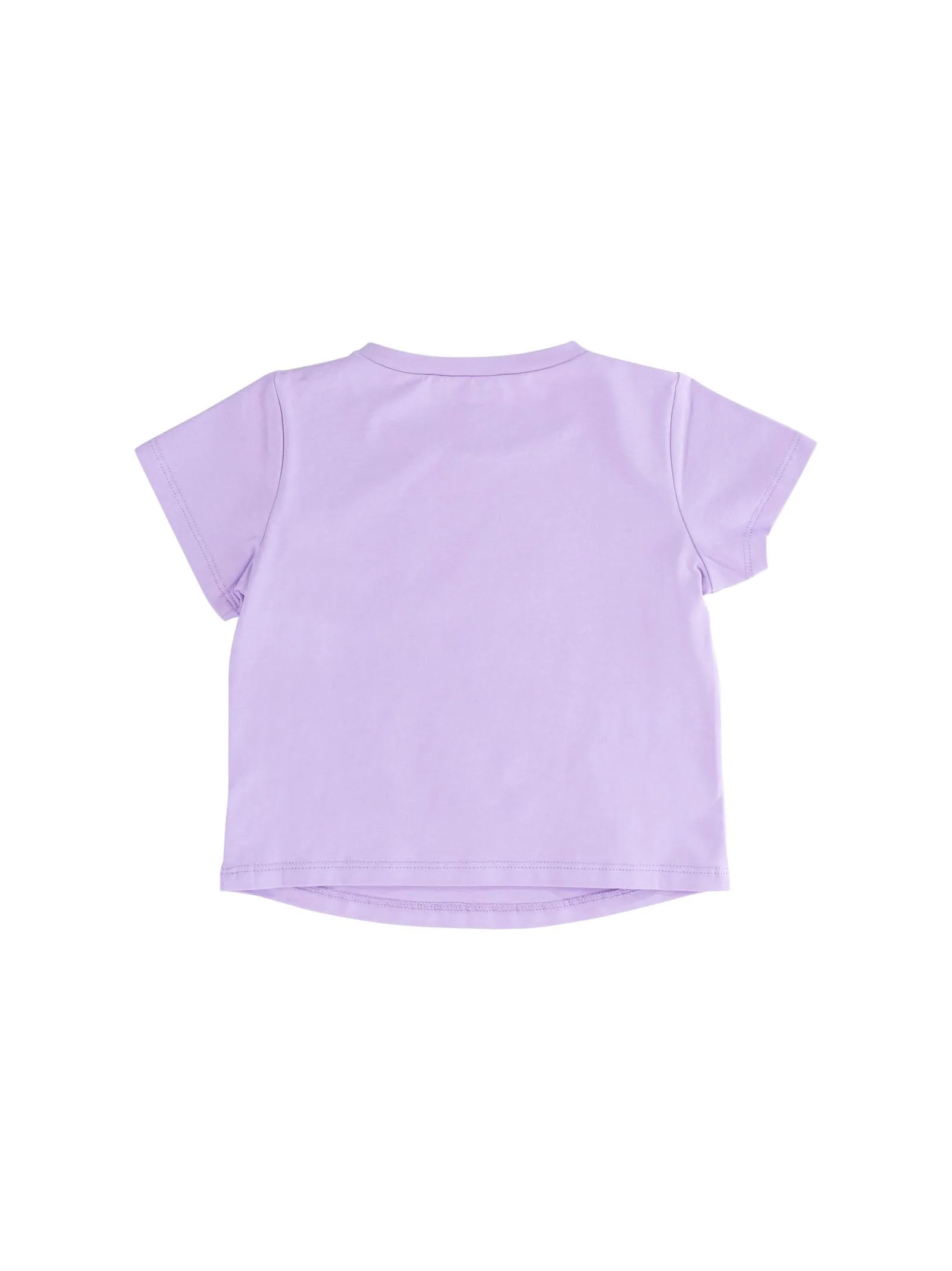 T-Shirt Twinset viola con logo iconico con strass - Image 2