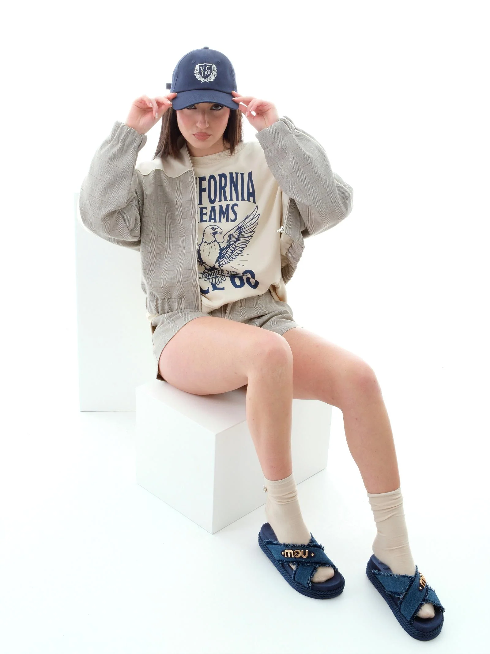Cappello Vicolo blu con logo iconico frontale - Image 4