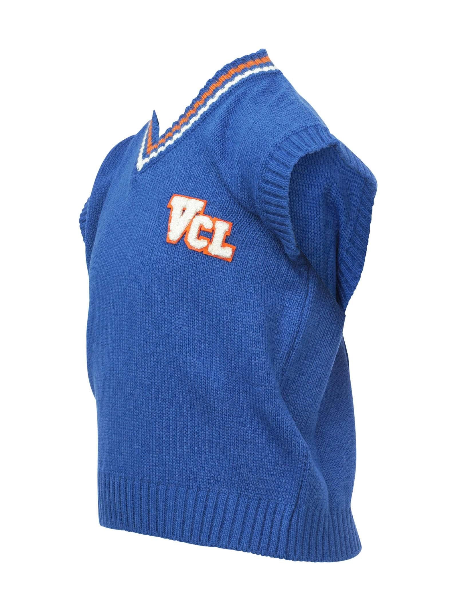 Gilet in maglia a coste blu royal - Image 2