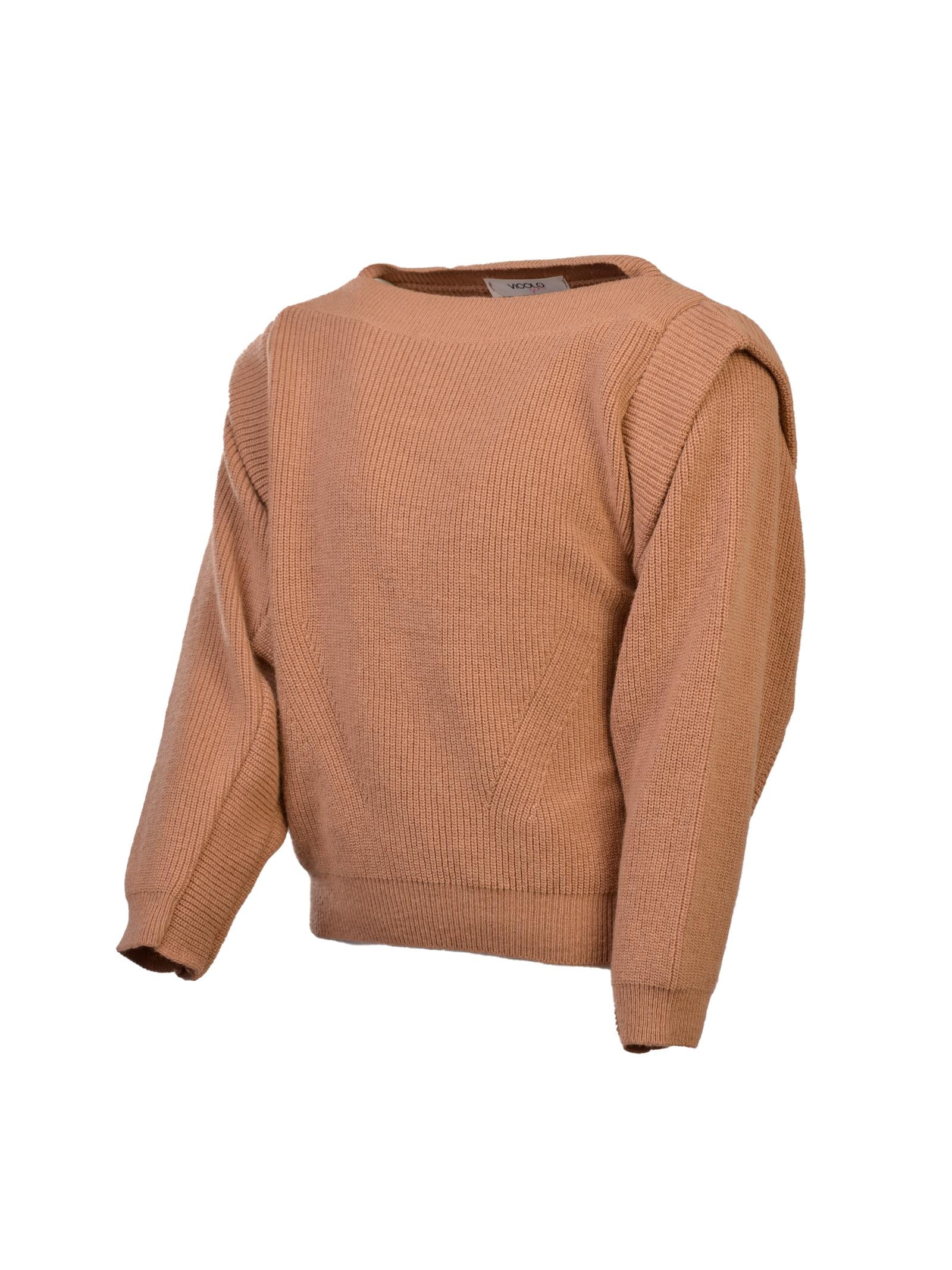 Maglioncino a costine cammello - Image 2