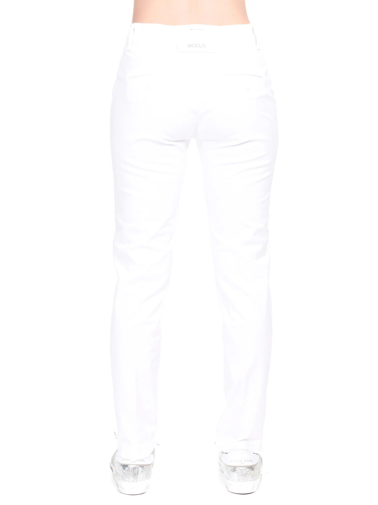Pantalone a sigaretta bianco - Image 2