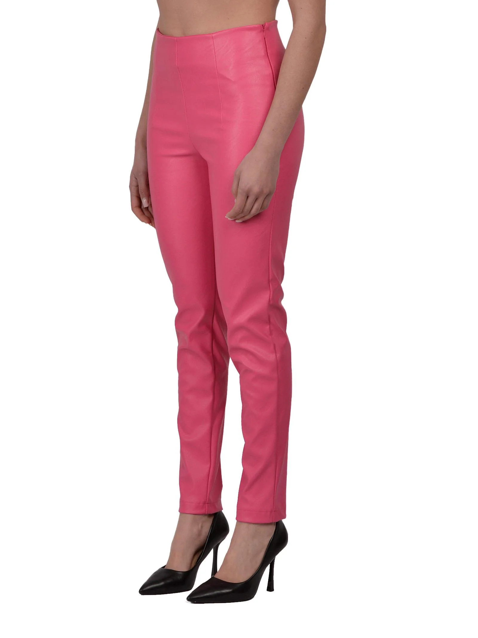 Pantalone in ecopelle fucsia - Image 2