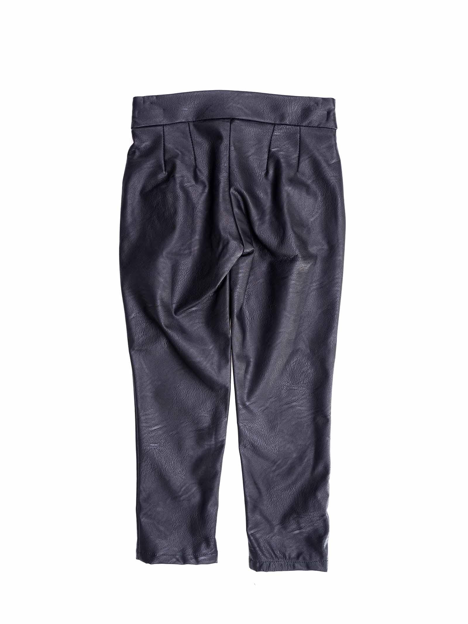 Pantalone nero in ecopelle Vicolo - Image 2