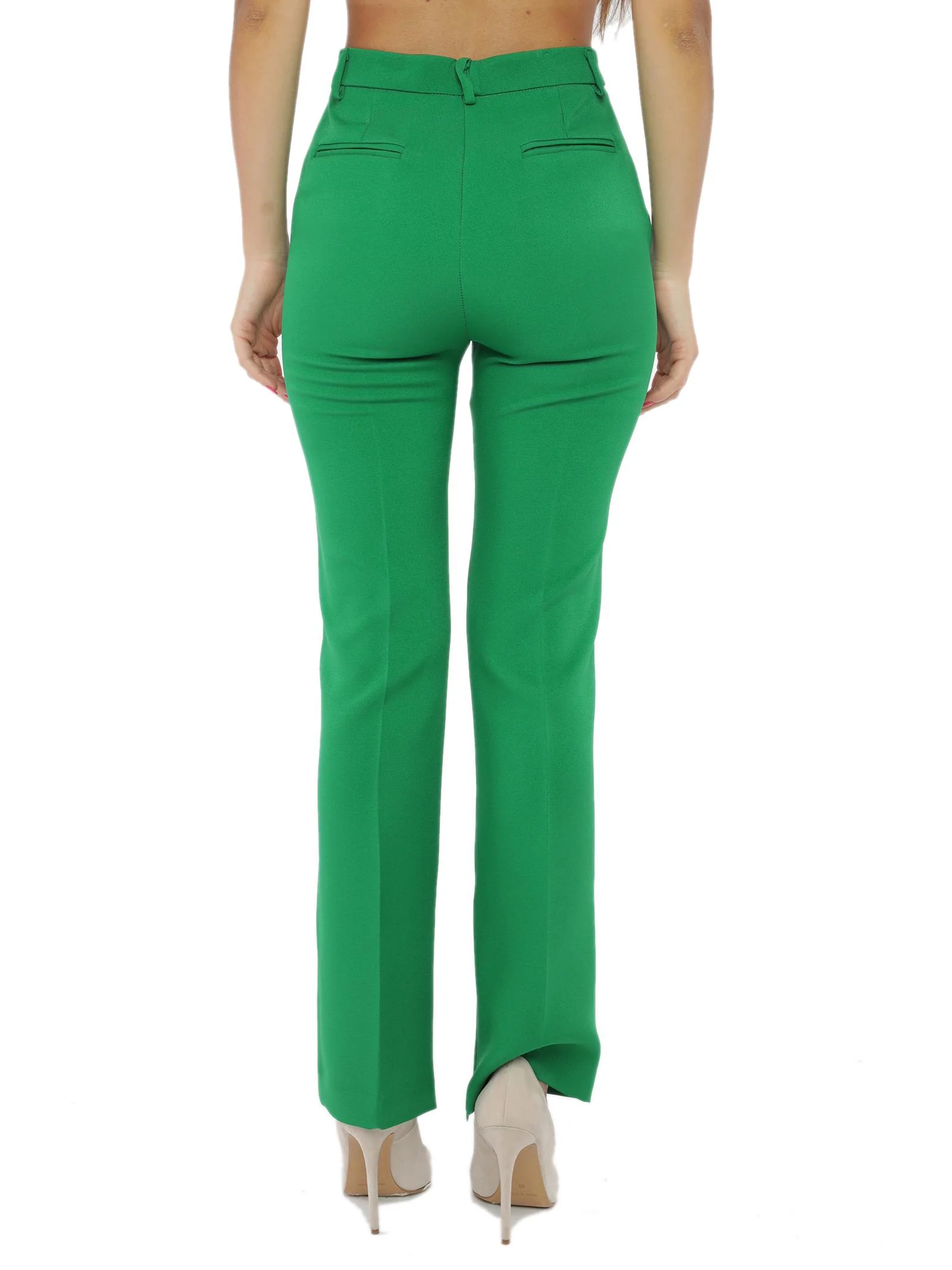 Pantalone verde con spacco - Image 3