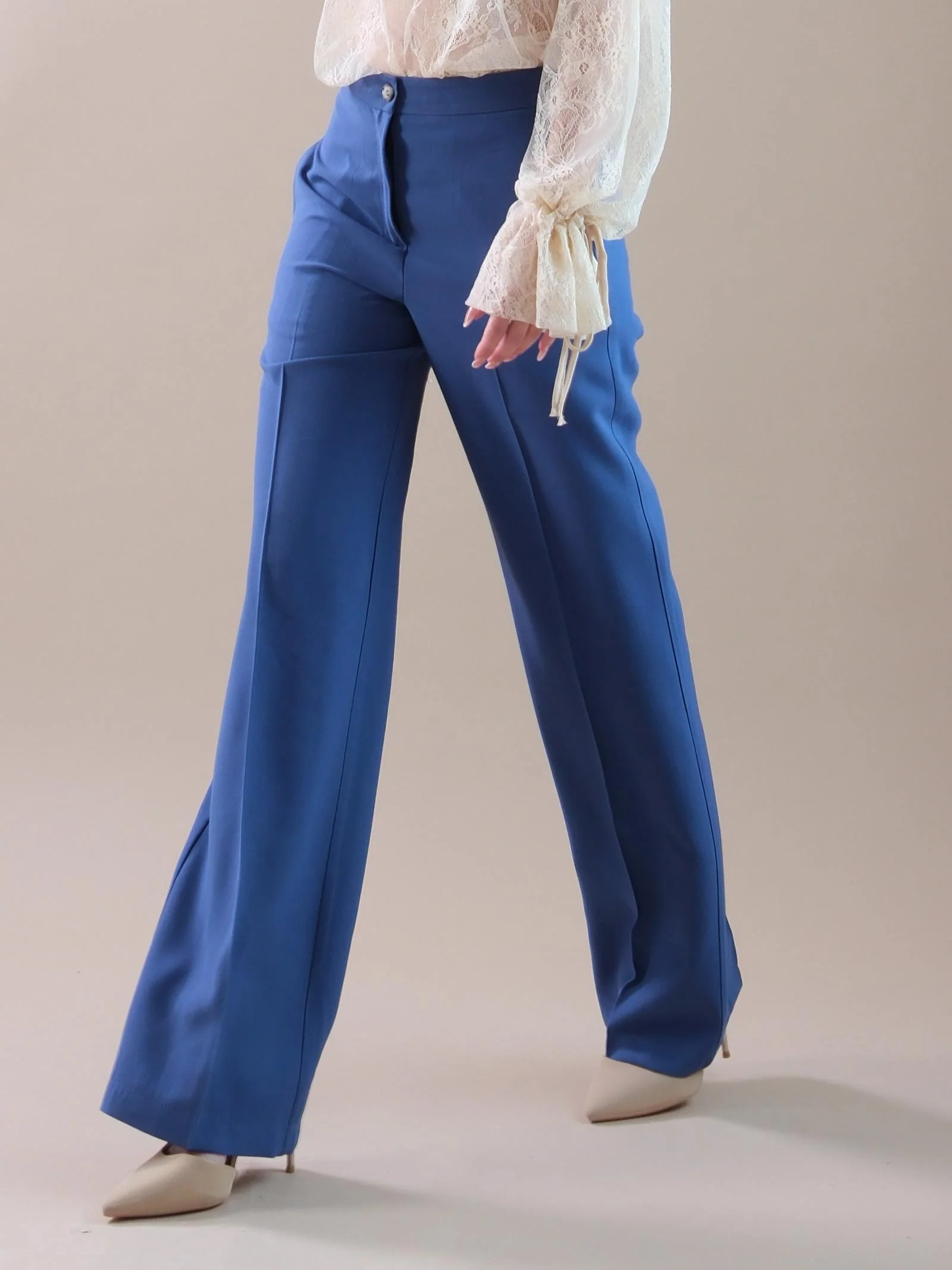 Pantaloni dritti blu royal - Image 2