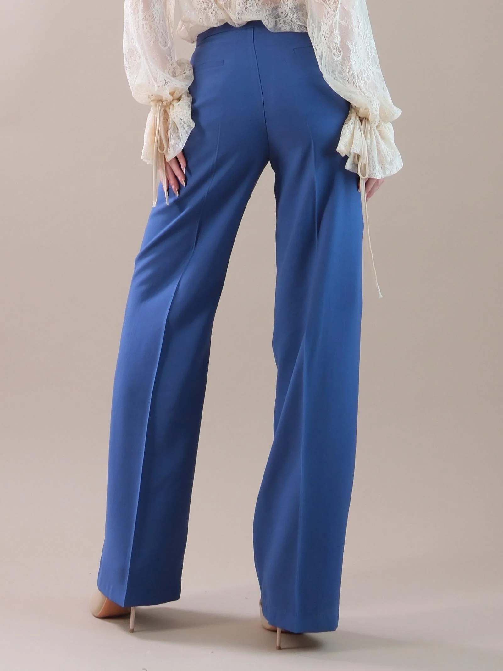 Pantaloni dritti blu royal - Image 3
