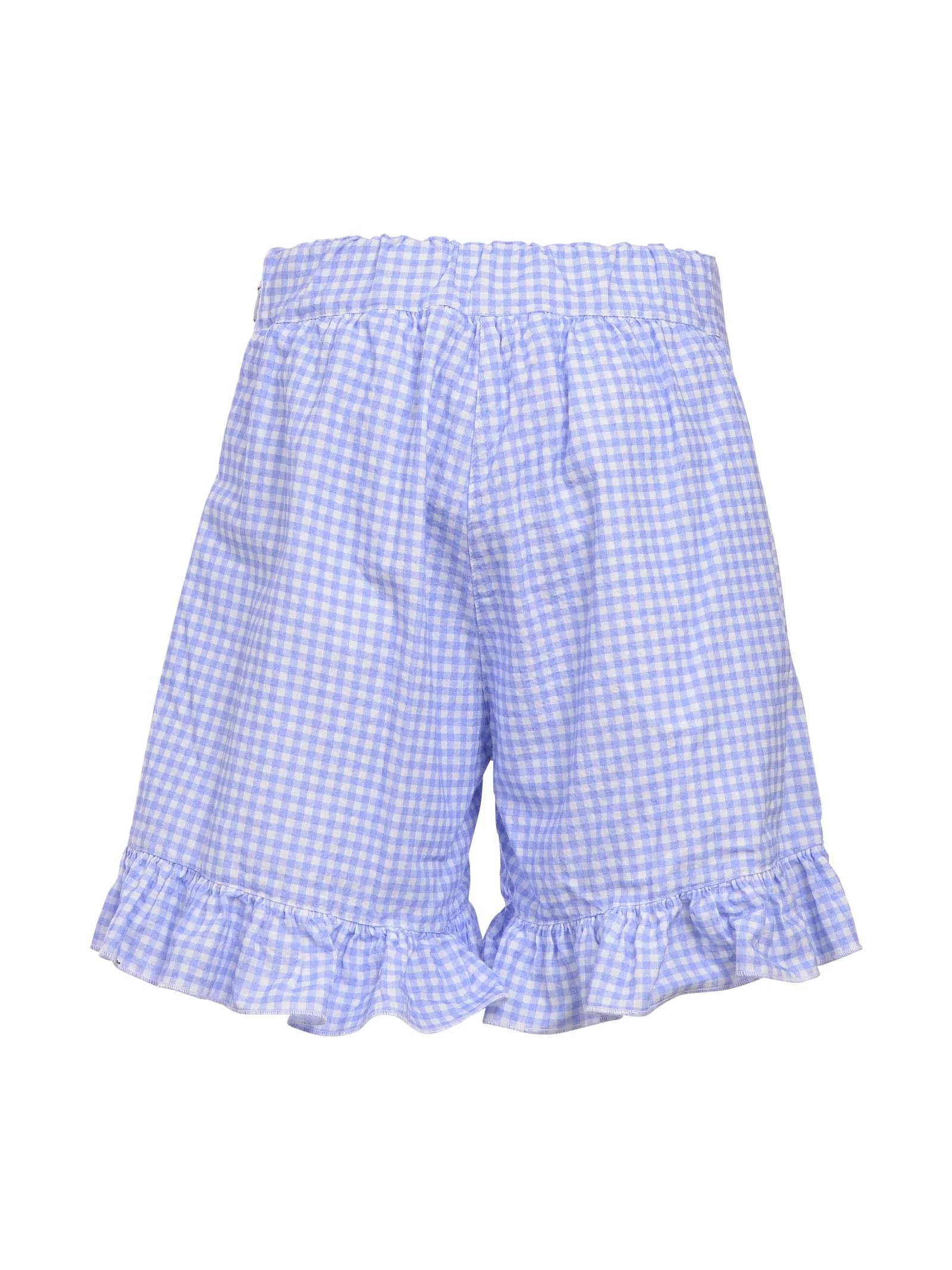 Shorts azzurra a quadretti - Image 3