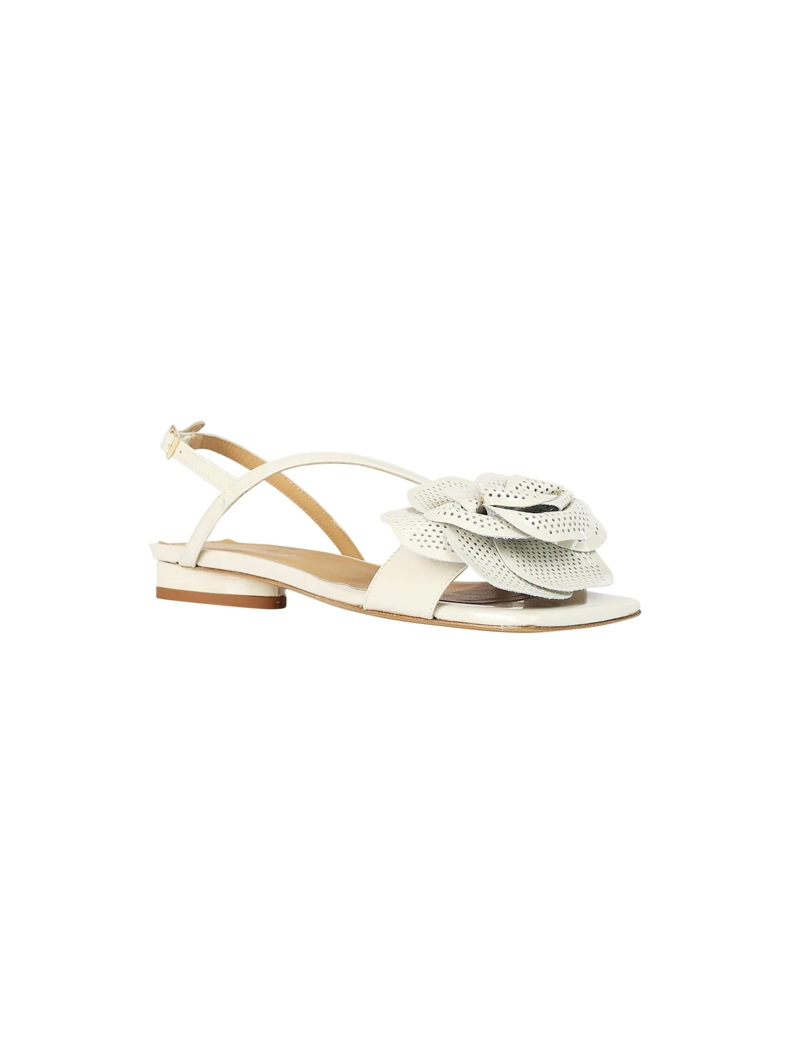 Sandali in vernice cocco con fiore - Image 2