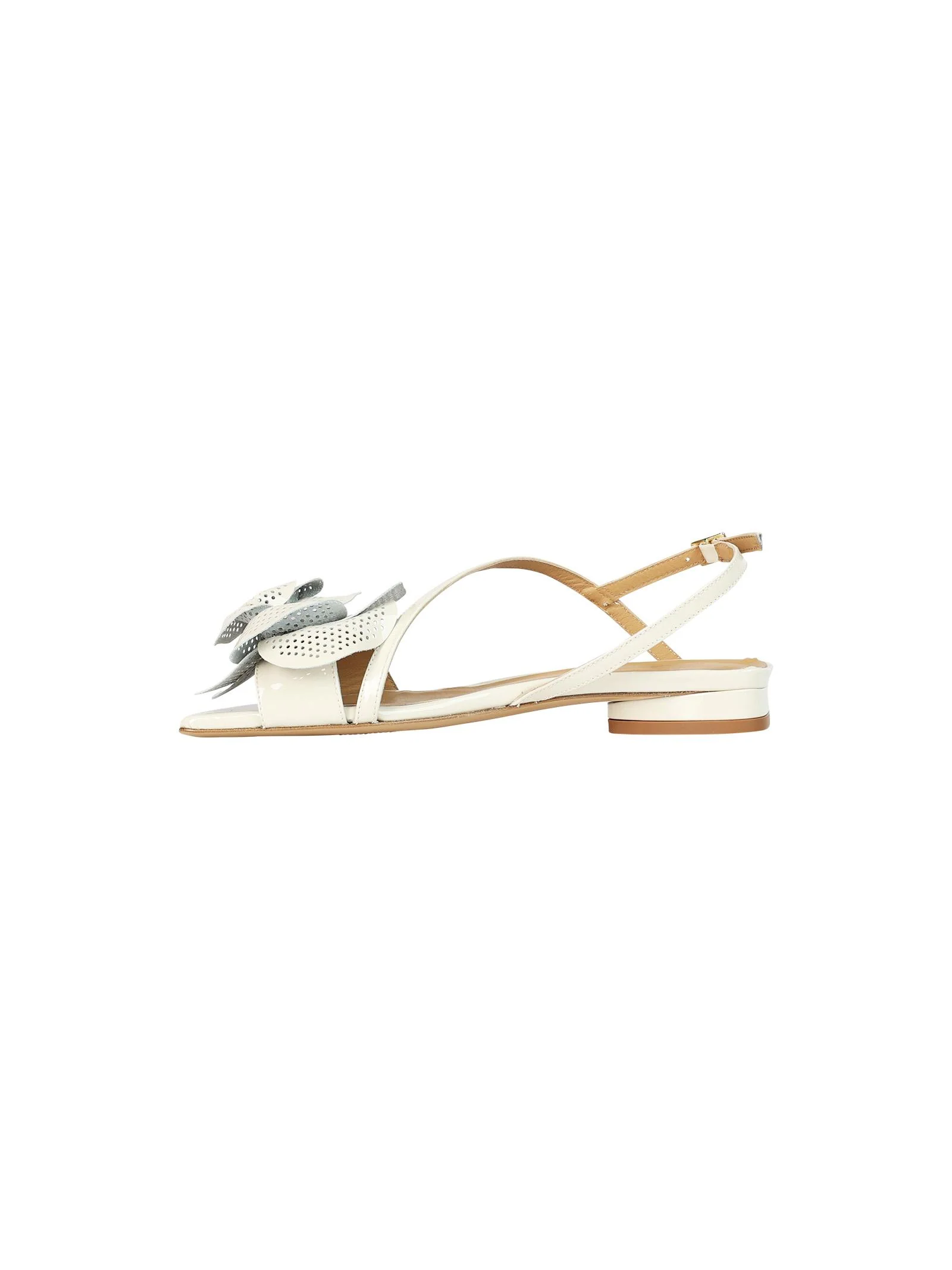 Sandali in vernice cocco con fiore - Image 4