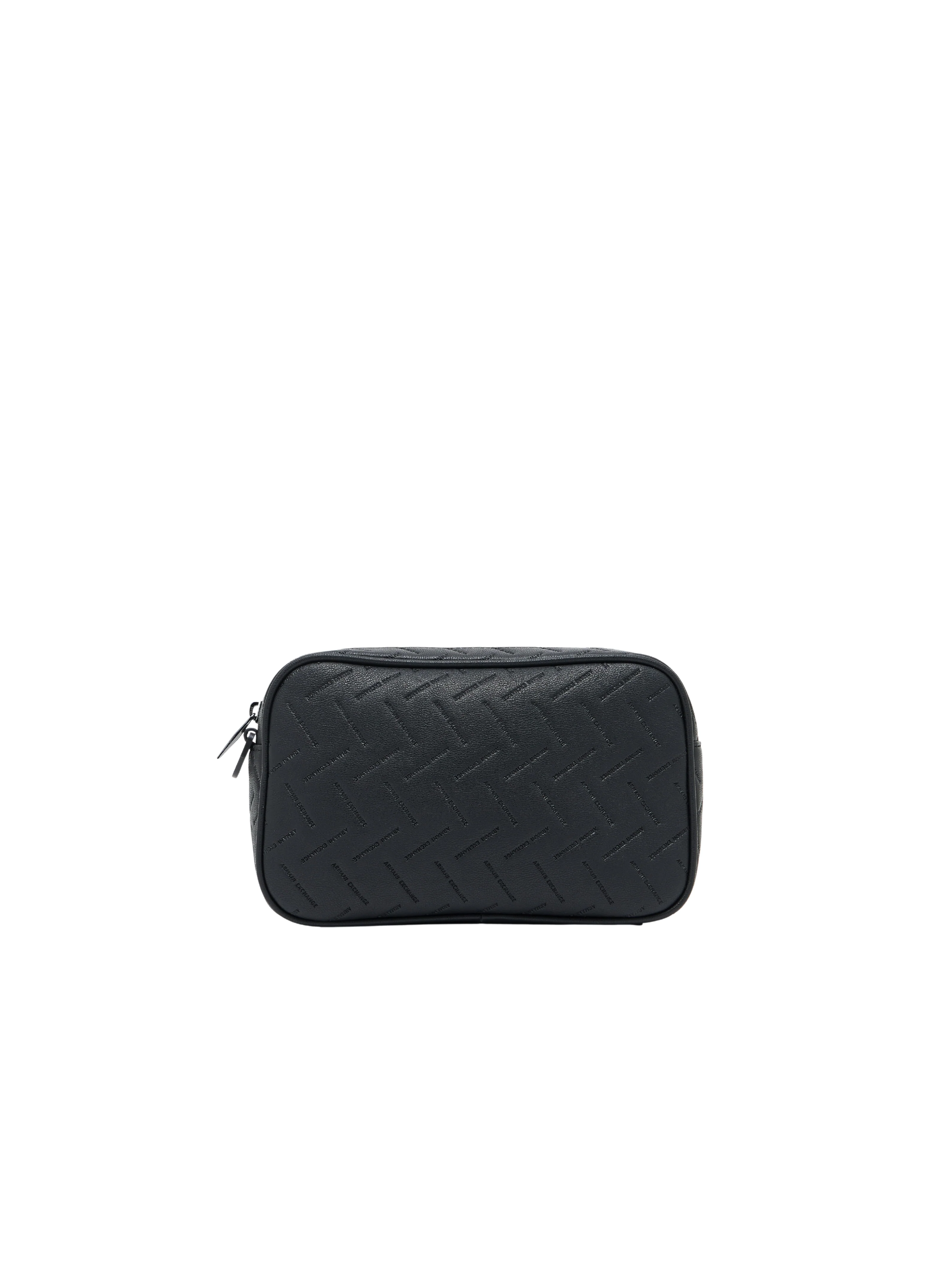 Pochette Armani Exchange nera con logo ripetuto impresso - Image 2