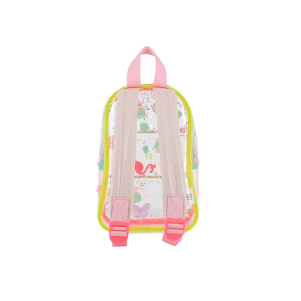 Zaino Billie Blush trasparente con conchiglie e fenicotteri - Image 3