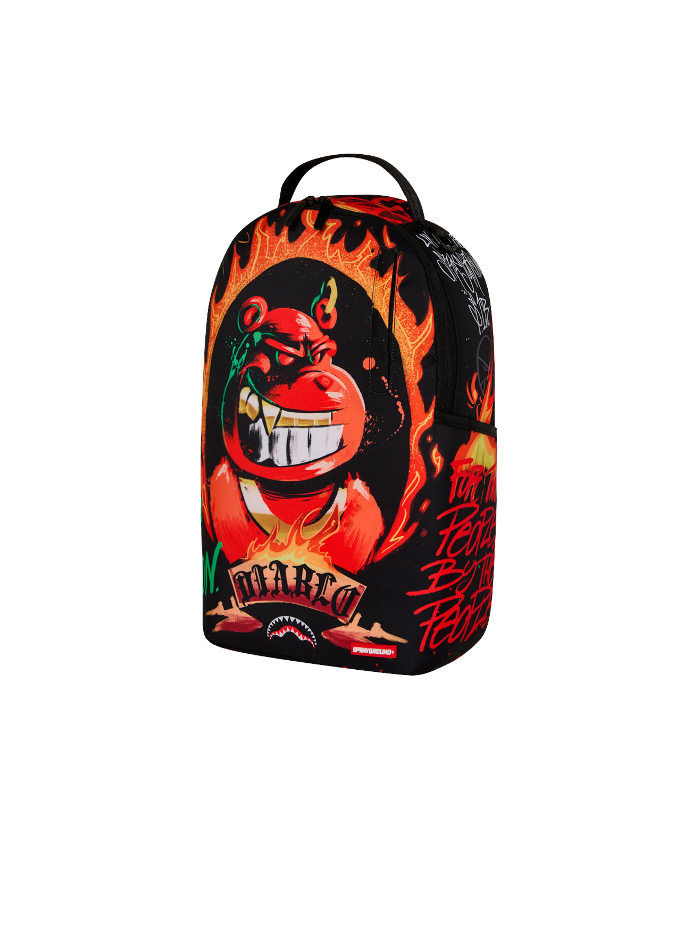 Zaino "Diablo Burning Billion" Sprayground nero e rosso - Image 3